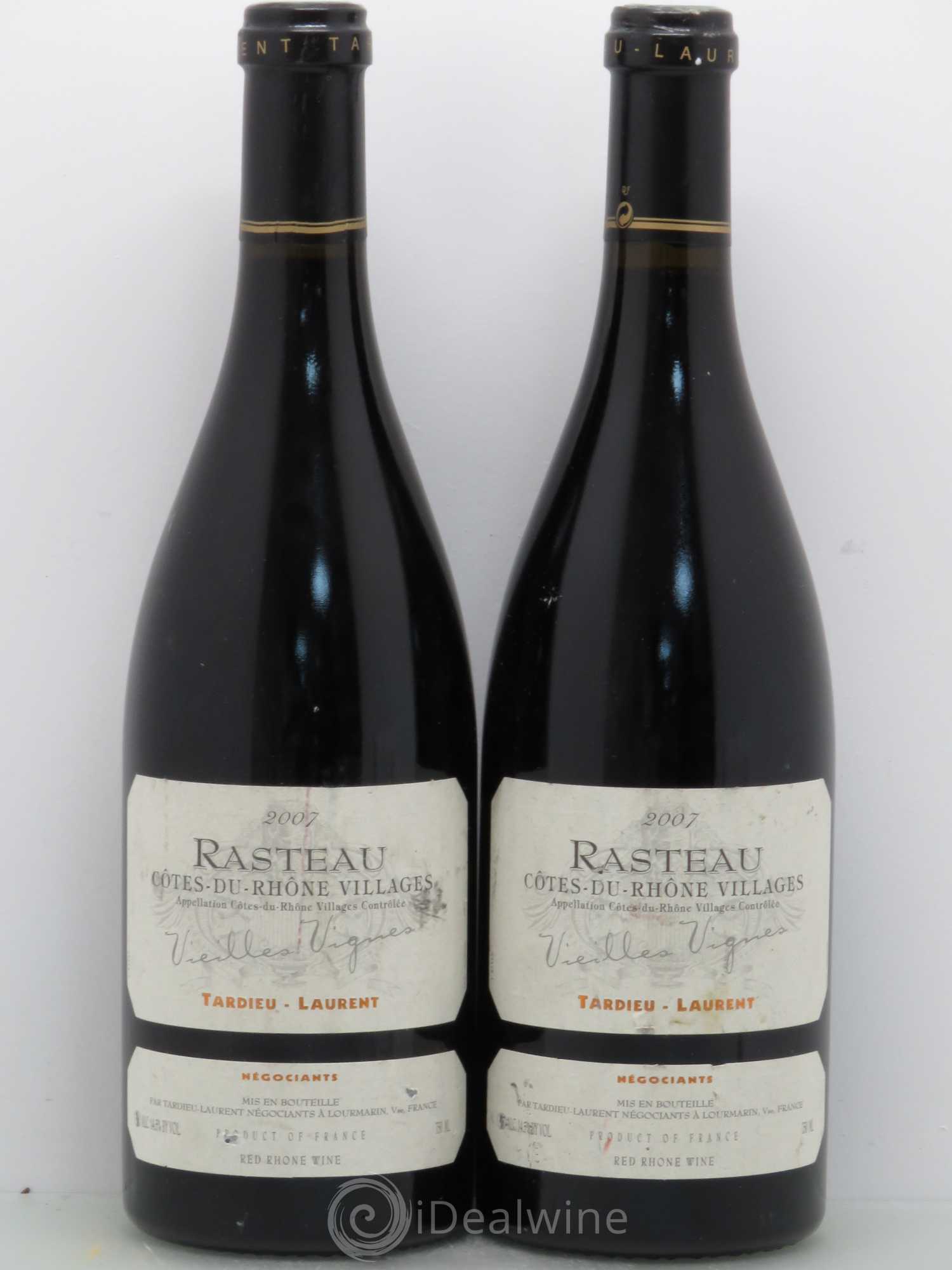 Rasteau Vieilles vignes Tardieu-Laurent 2007 - Lot de 2 bouteilles - 0