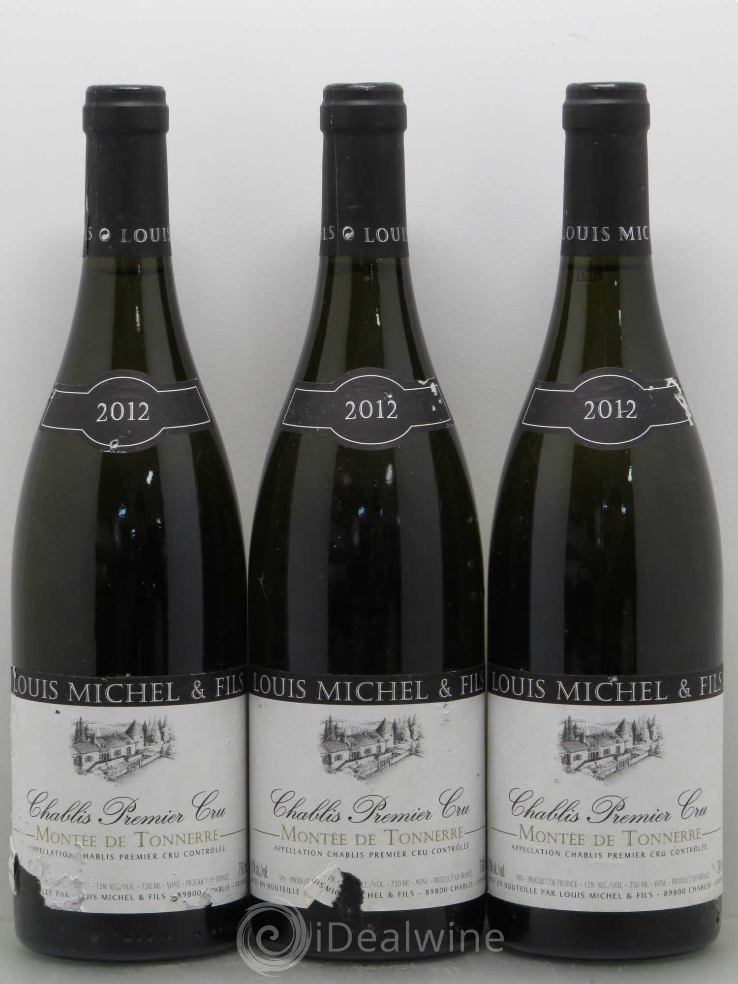 Chablis 1er Cru Montée de Tonnerre Louis Michel et Fils 2012 - Lot de 3 bouteilles - 0