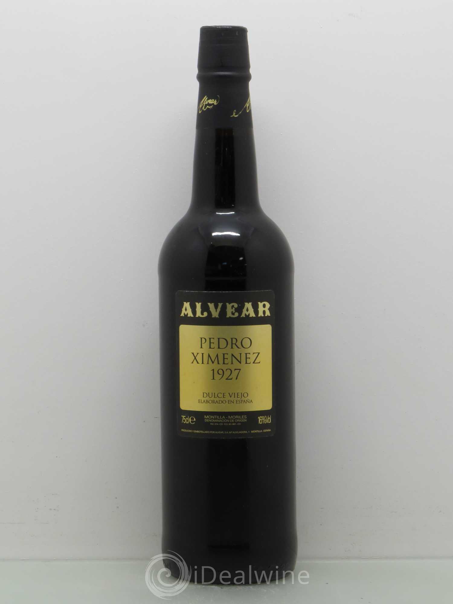 Divers Espagne Montilla Moriles Alvear Pedro Ximenez 1927 - Posten von 1 Flasche - 0