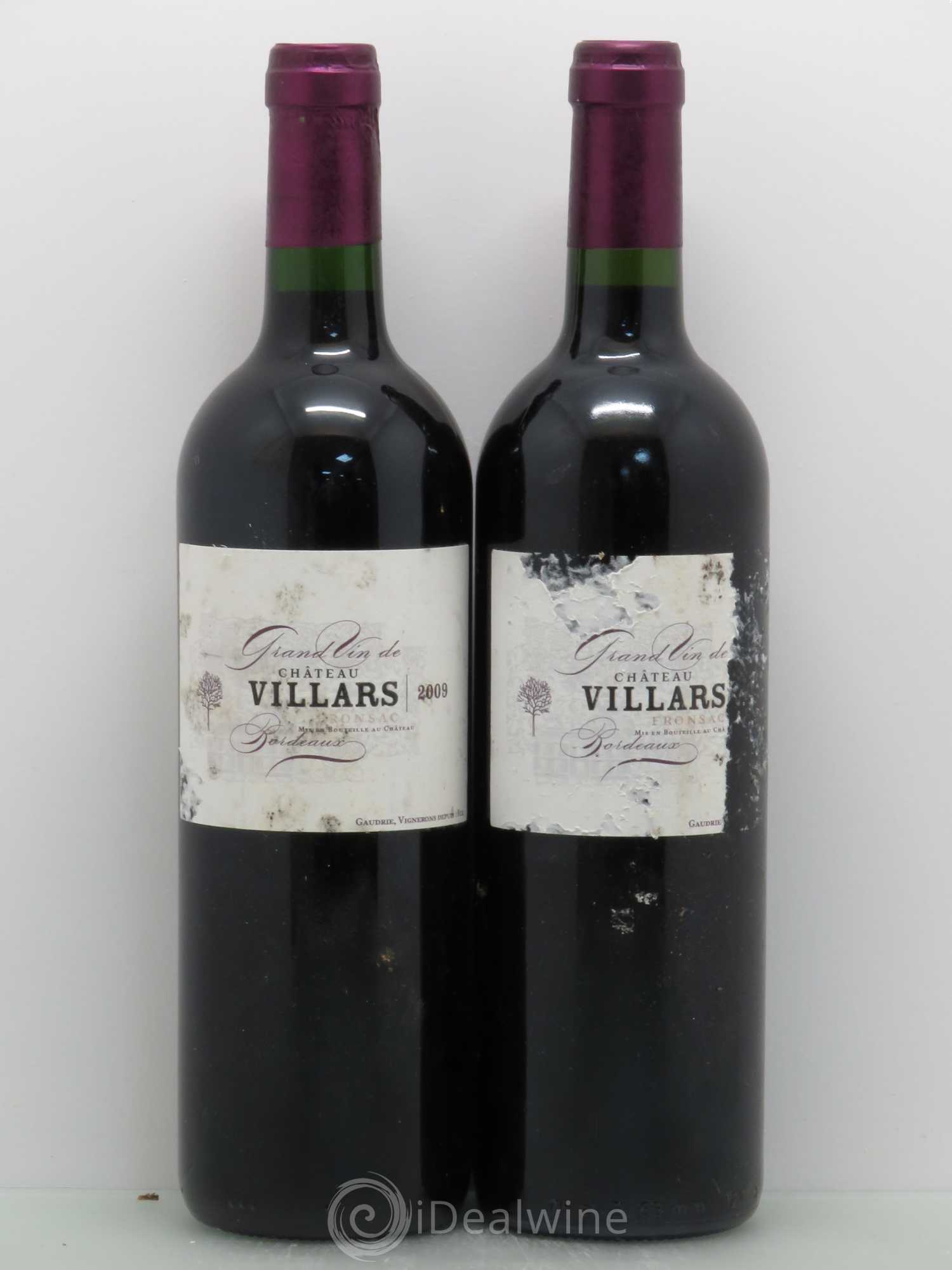 Bordeaux Château Villars 2009 - Lot de 5 bouteilles - 2