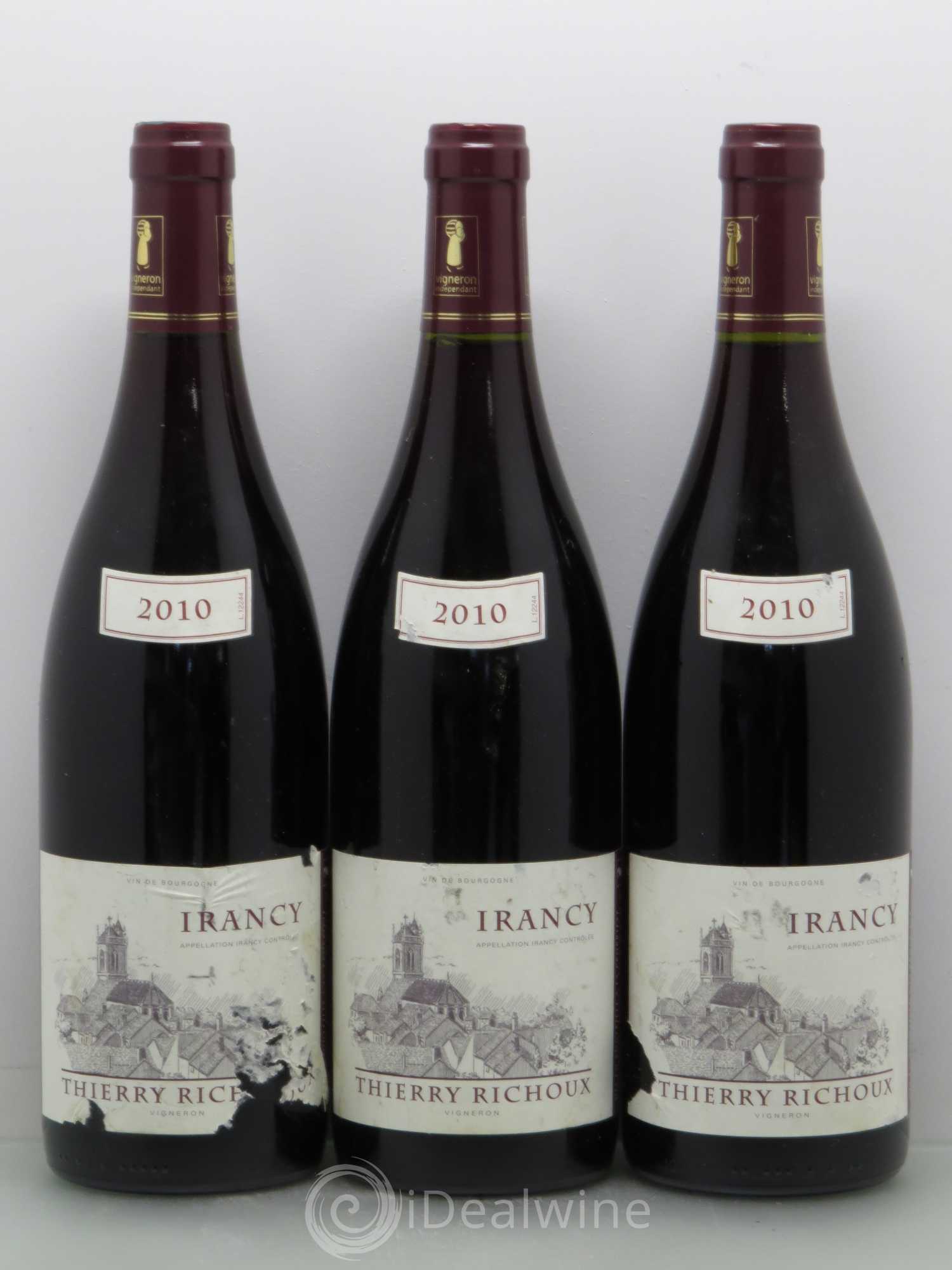 Bourgogne Irancy - Domaine Richoux 2010 - Posten von 3 Flaschen - 0