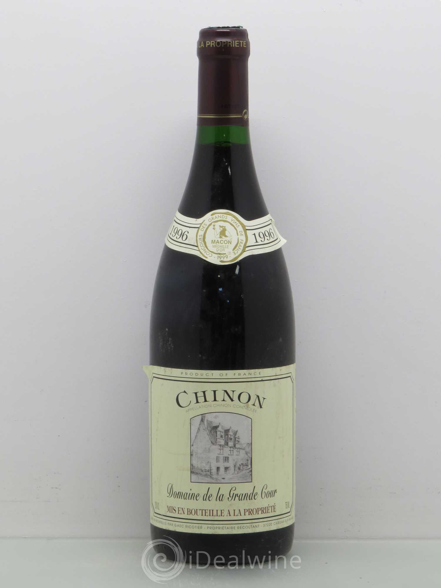 Chinon Domaine de La Grande Cour 1996 - Posten von 1 Flasche - 0