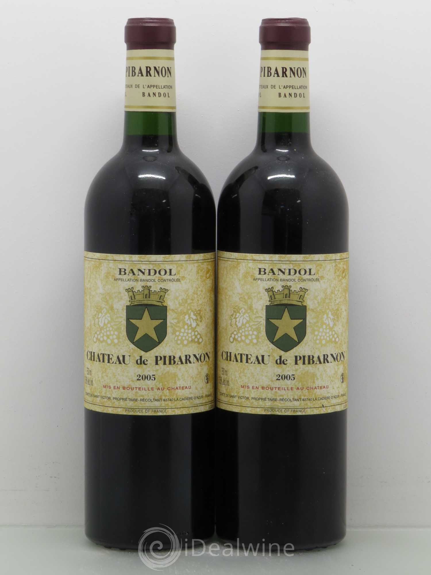 Bandol Château de Pibarnon Comte de Saint-Victor 2005 - Lot de 2 bouteilles - 0