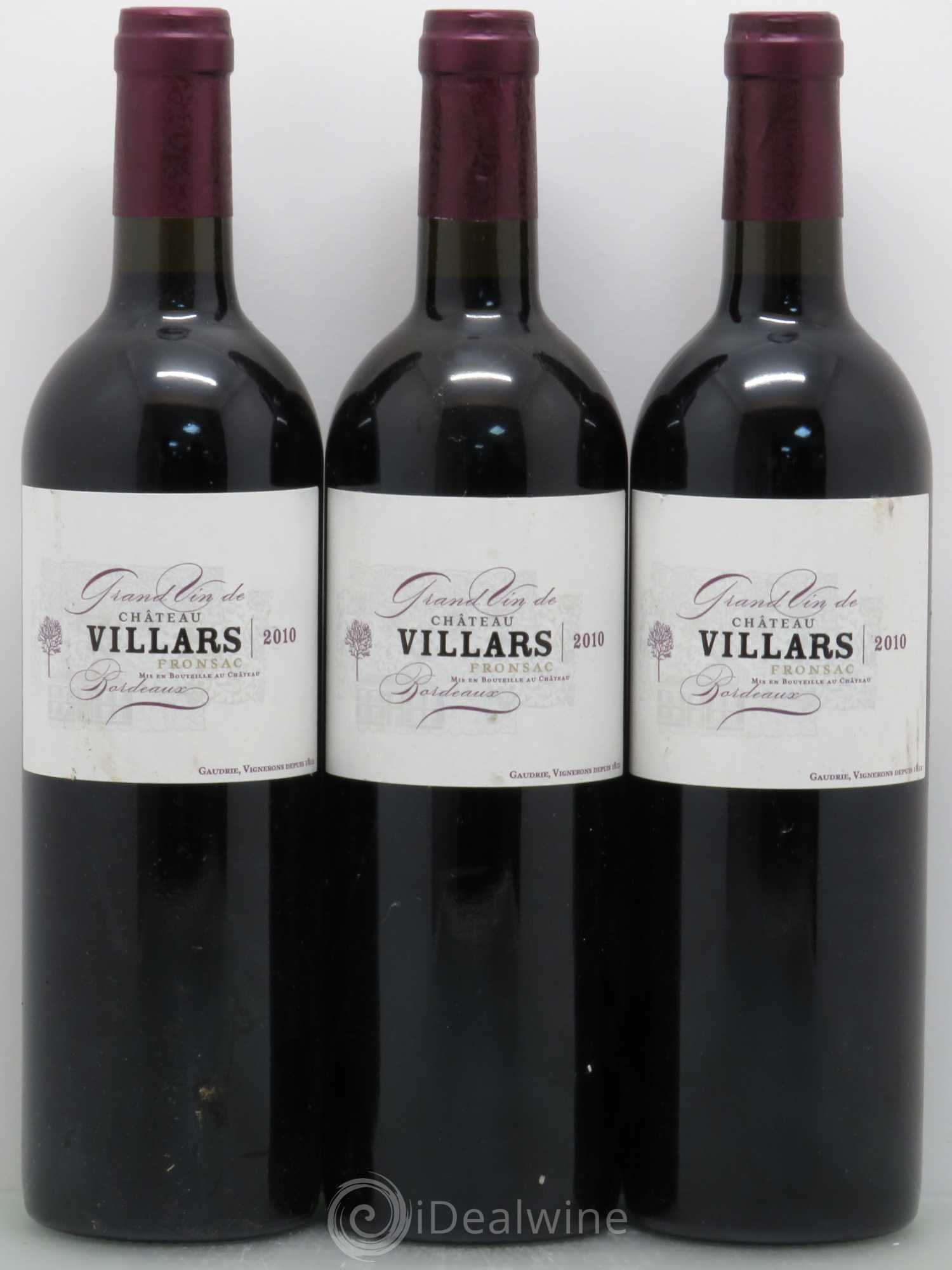 Bordeaux Château Villars 2010 - Lot de 6 bouteilles - 2