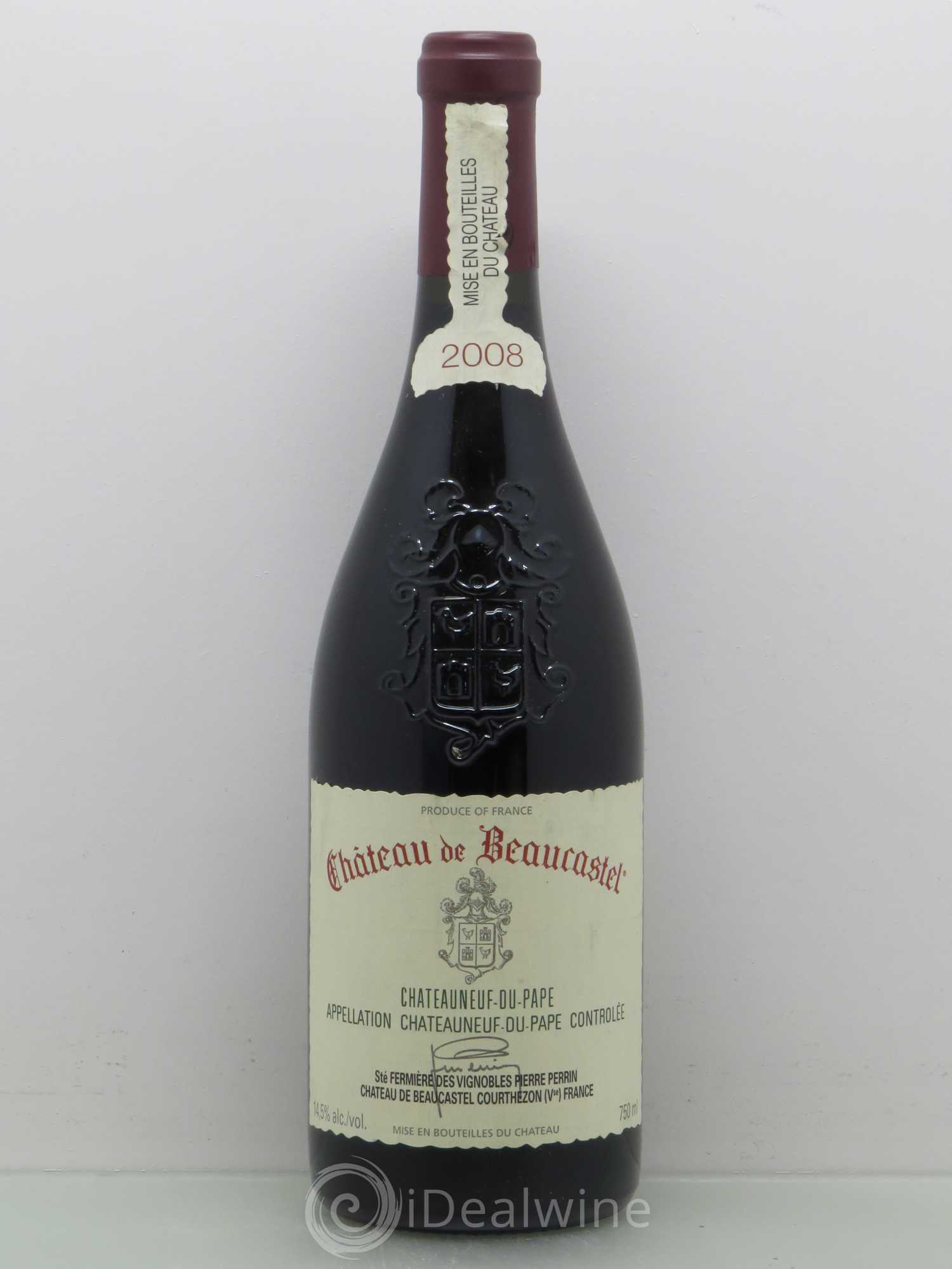 Châteauneuf-du-Pape Château de Beaucastel Famille Perrin 2008 - Lot de 1 bouteille - 0