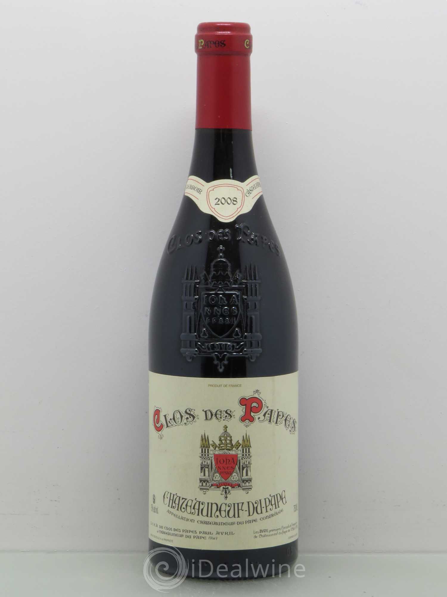 Châteauneuf-du-Pape Clos des Papes - Paul Avril 2008 - Lot de 1 bouteille - 0
