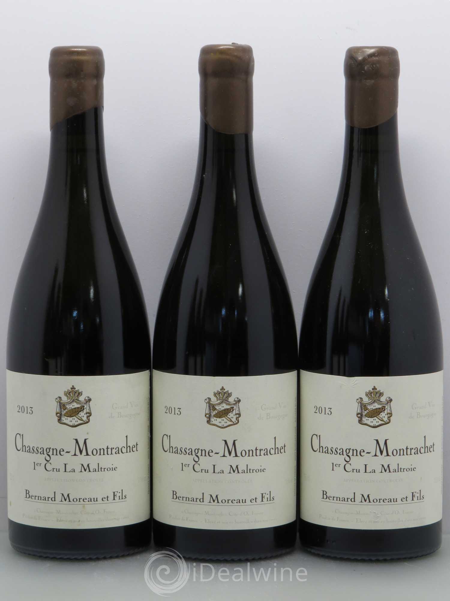 Chassagne-Montrachet 1er Cru La Maltroie - Domaine Bernard Moreau 2013 - Posten von 6 Flaschen - 1