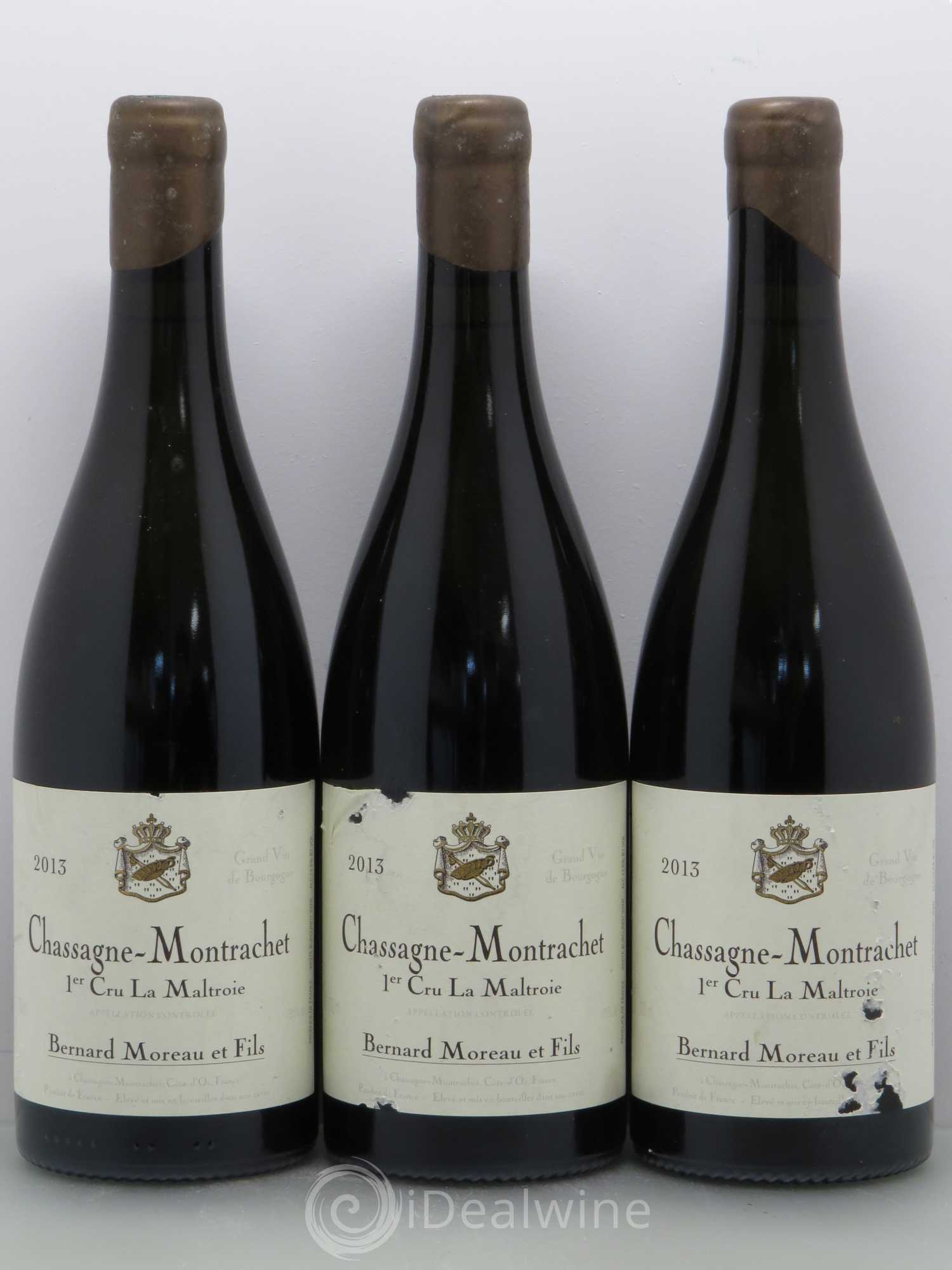 Chassagne-Montrachet 1er Cru La Maltroie - Domaine Bernard Moreau 2013 - Posten von 6 Flaschen - 2