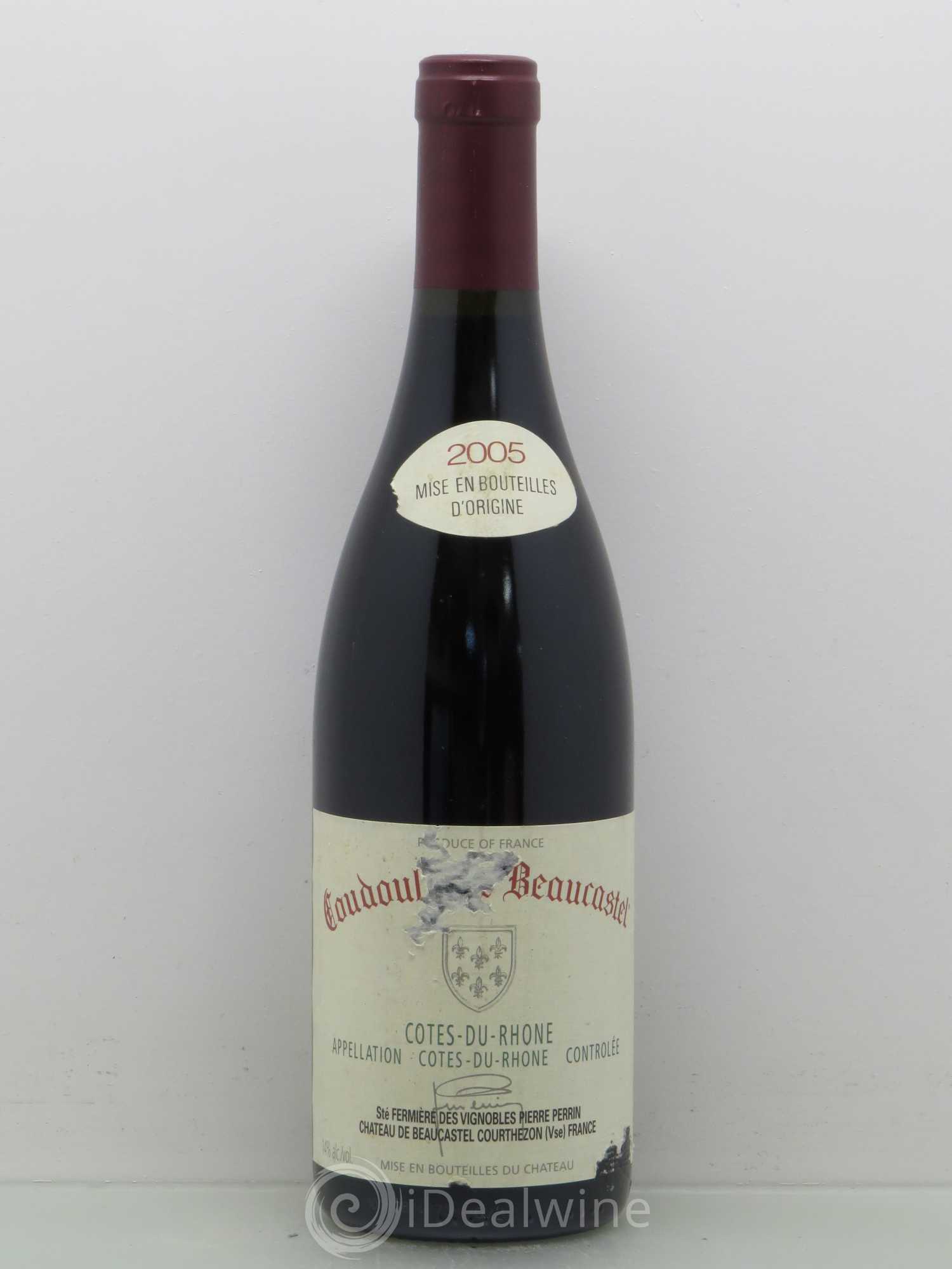 Côtes-du-Rhône Coudoulet de Beaucastel Famille Perrin 2005 - Lot de 1 bouteille - 0