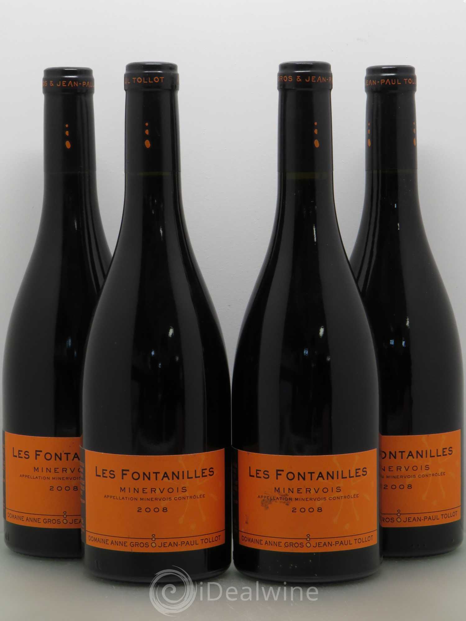 Minervois Les Fontanilles Anne Gros et J.P Tollot 2008 - Posten von 4 Flaschen - 0