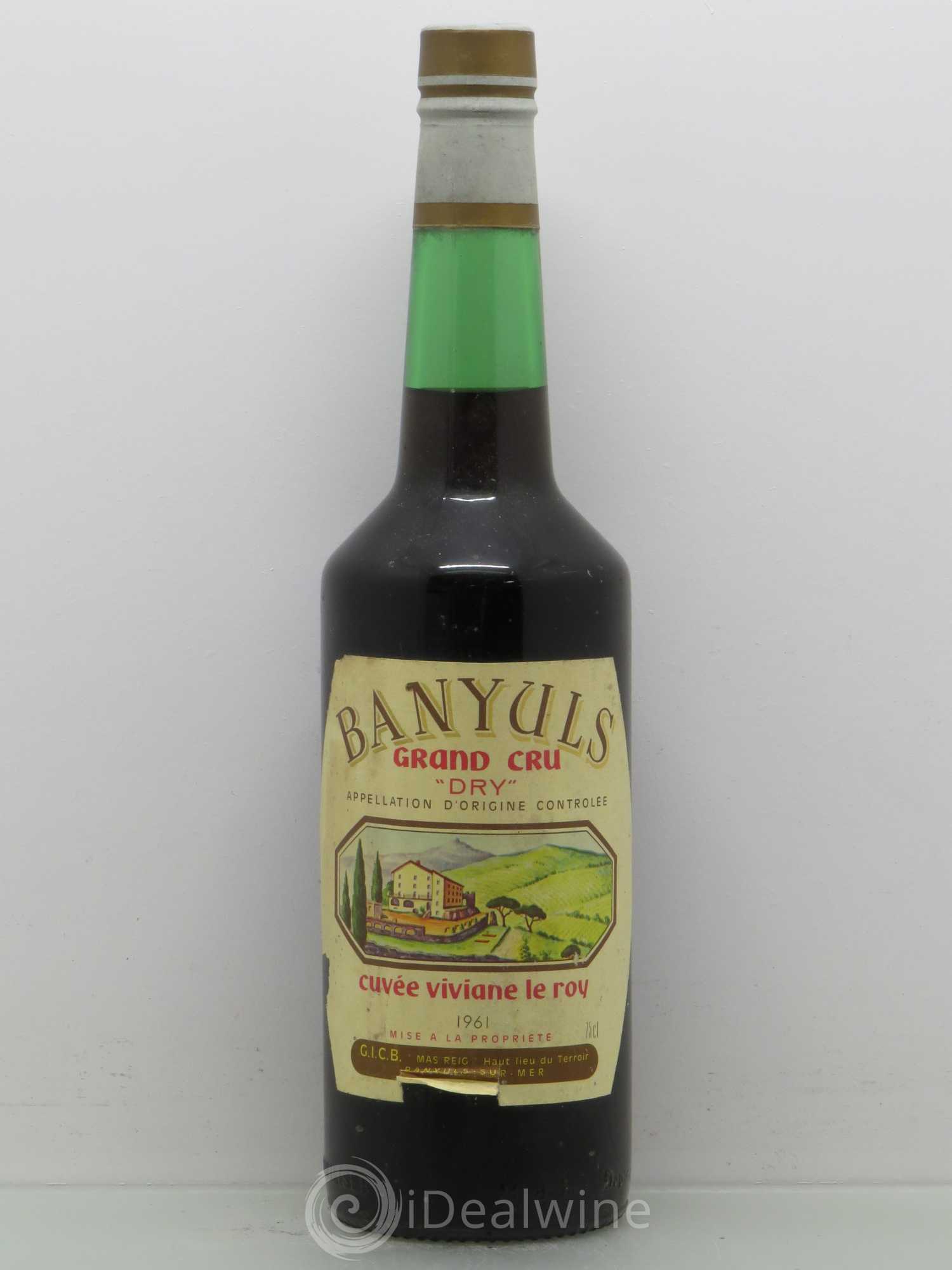 Banyuls Grand cru Dry Mas Reig cuvée Viviane Le Roy 1961 - Posten von 1 Flasche - 0