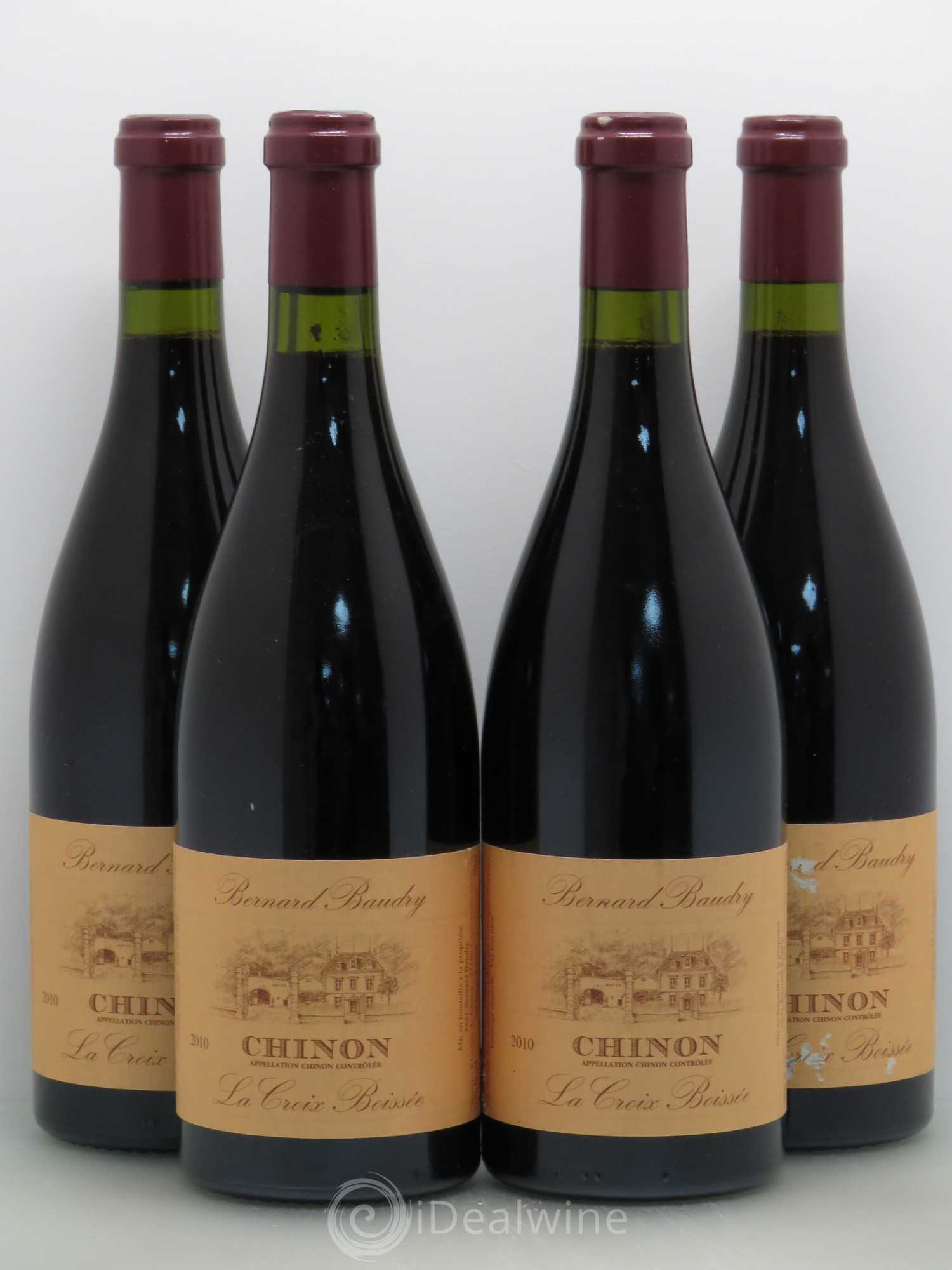 Chinon La Croix Boissée Bernard Baudry 2010 - Lot de 4 bouteilles - 0
