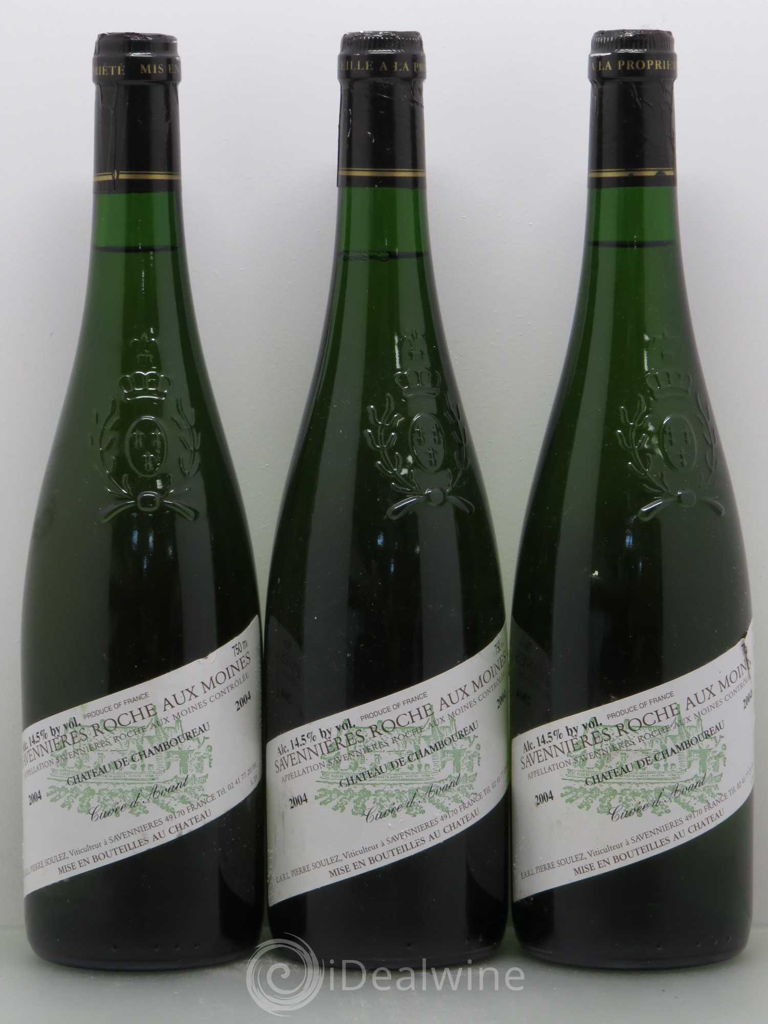 Savennières Roche aux Moines Cuvée d'avant Château de Chamboureau 2004 - Lot de 5 bouteilles - 1
