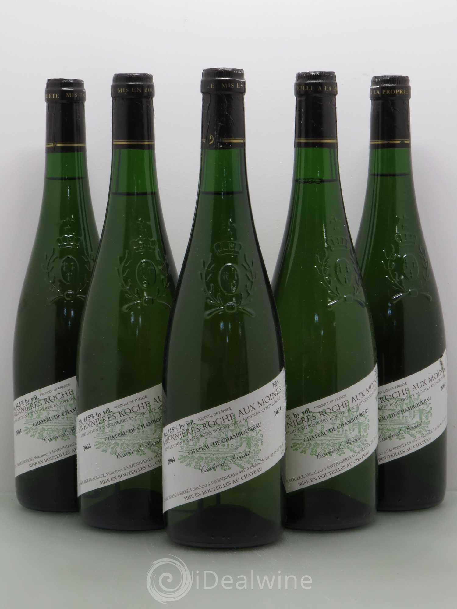 Savennières Roche aux Moines Cuvée d'avant Château de Chamboureau 2004 - Lot de 5 bouteilles - 0