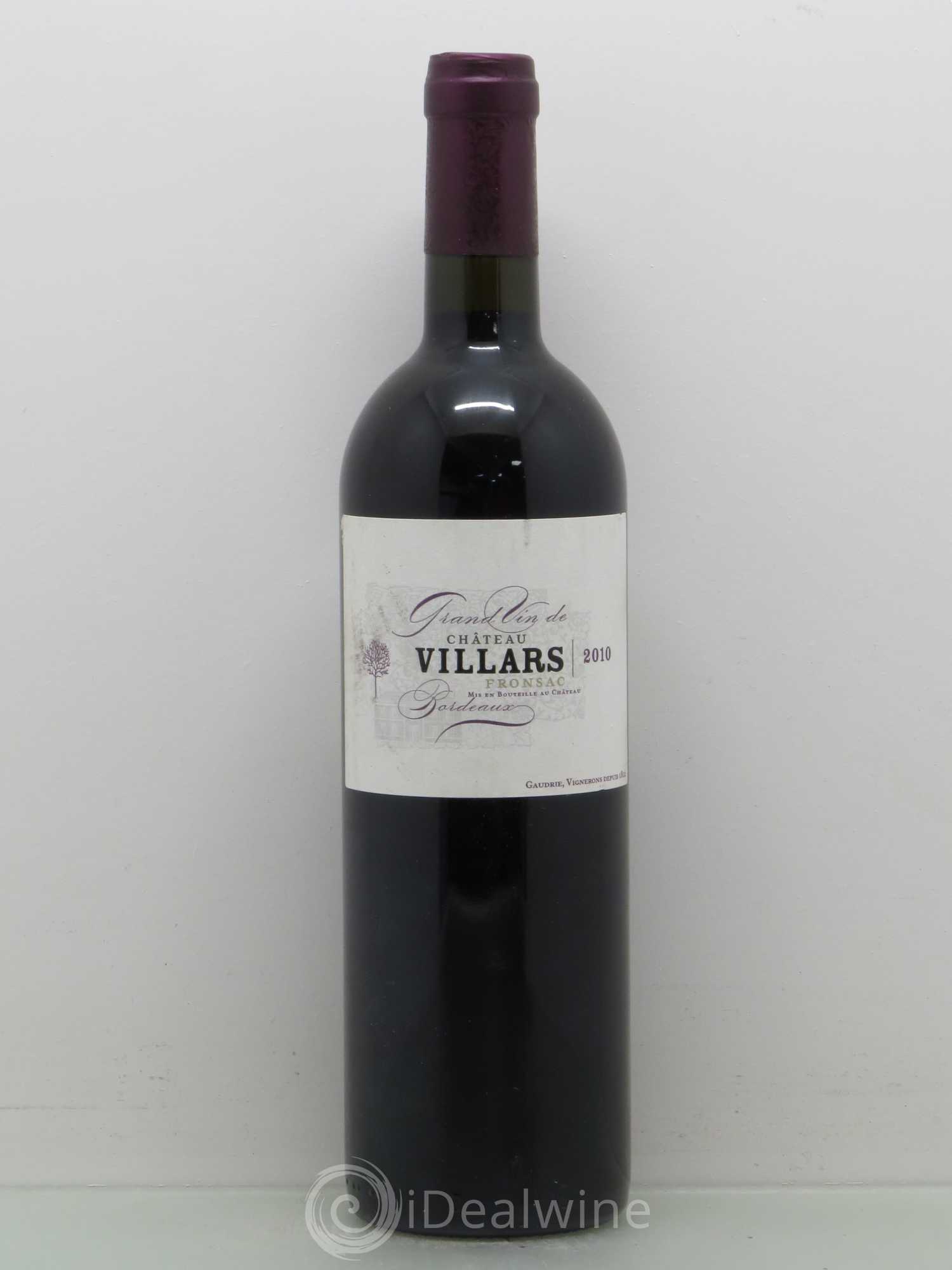 Fronsac Château Villars 2010 - Lot de 1 bouteille - 0