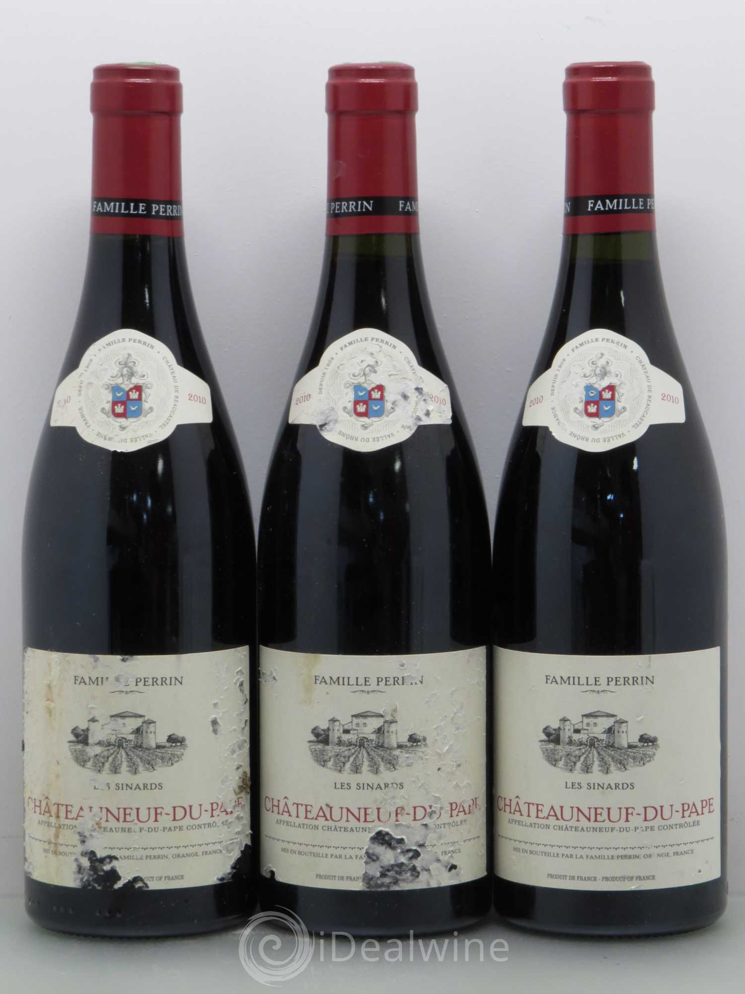 Châteauneuf-du-Pape Les Sinards Famille Perrin 2010 - Posten von 6 Flaschen - 1