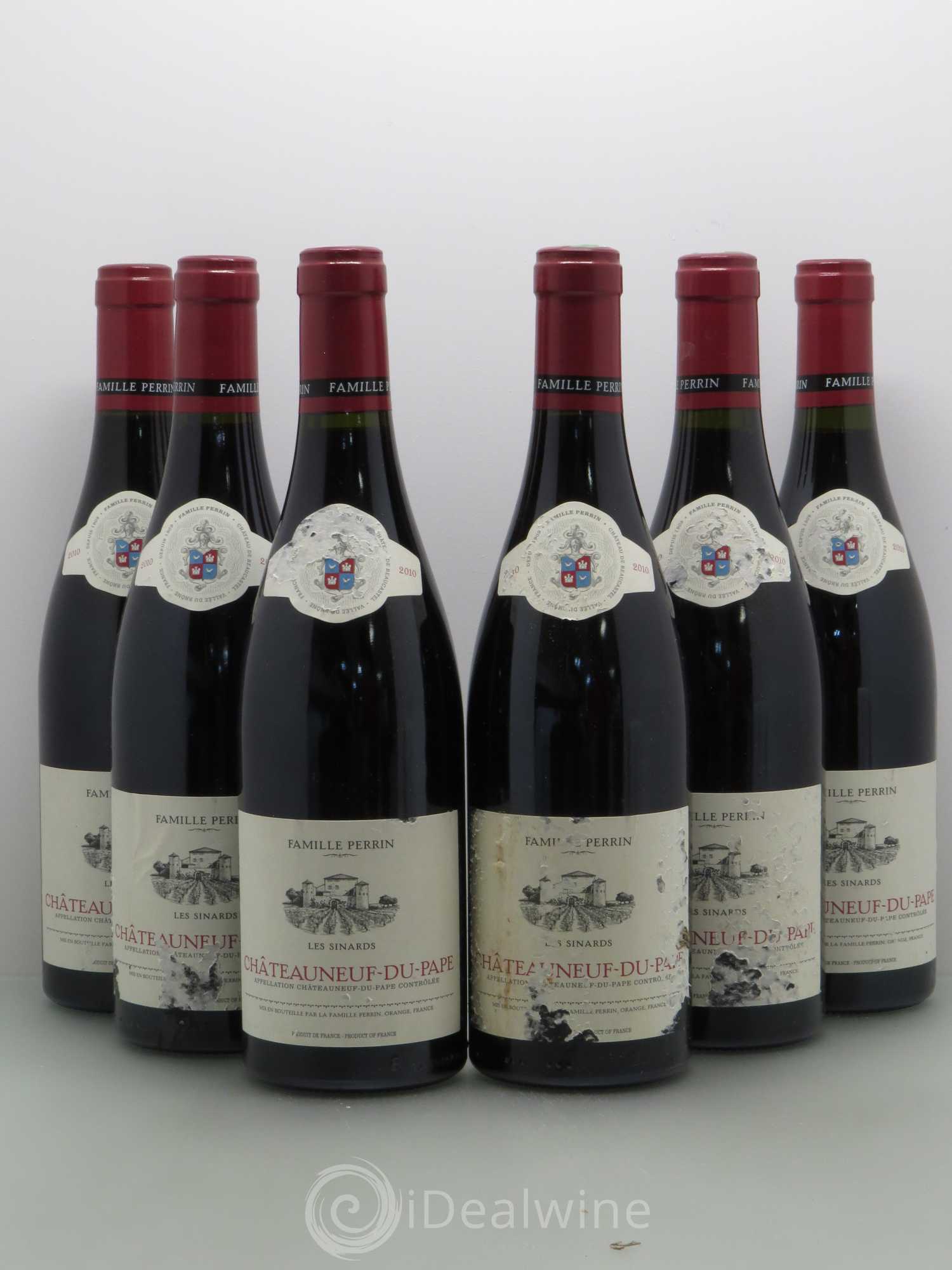 Châteauneuf-du-Pape Les Sinards Famille Perrin 2010 - Posten von 6 Flaschen - 0