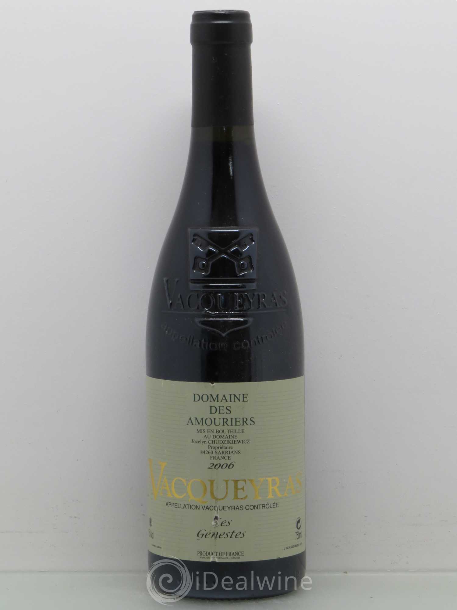 Vacqueyras Les Genestes - Domaine des Amouriers (sans prix de réserve) 2006 - Lot de 1 bouteille - 0
