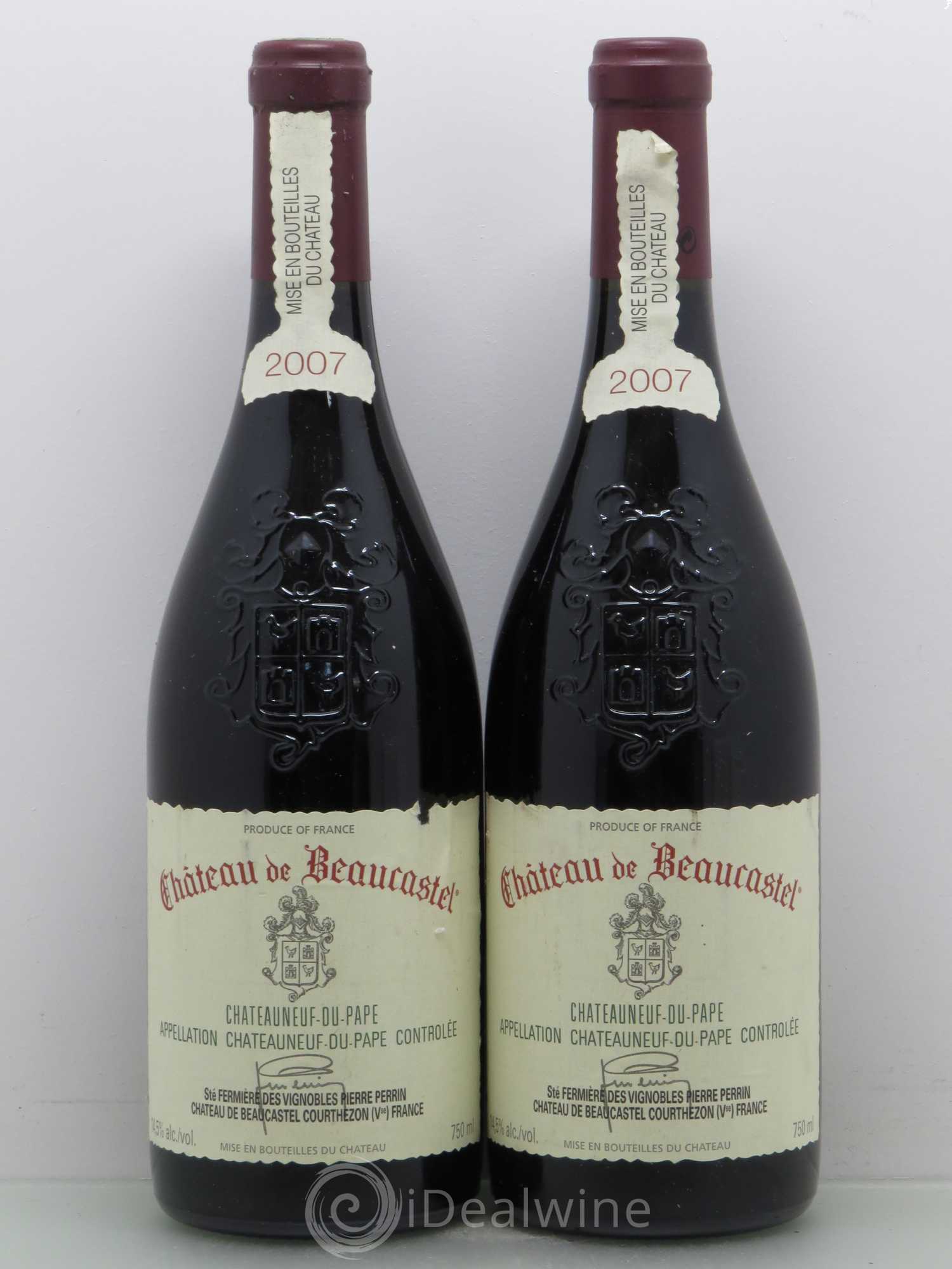 Châteauneuf-du-Pape Château de Beaucastel Famille Perrin 2007 - Lot de 2 bouteilles - 0