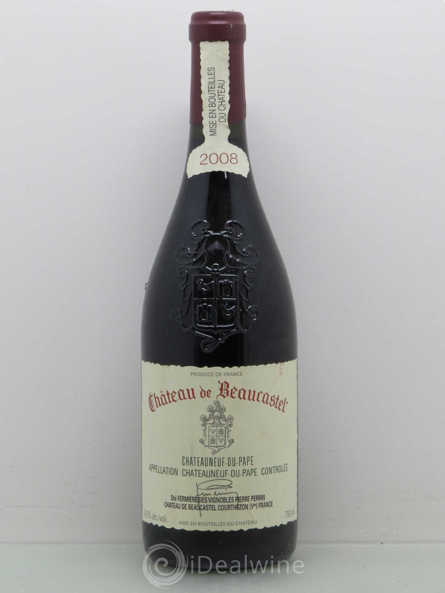 Châteauneuf-du-Pape Château de Beaucastel Famille Perrin 2008 - Lot de 1 bouteille - 0