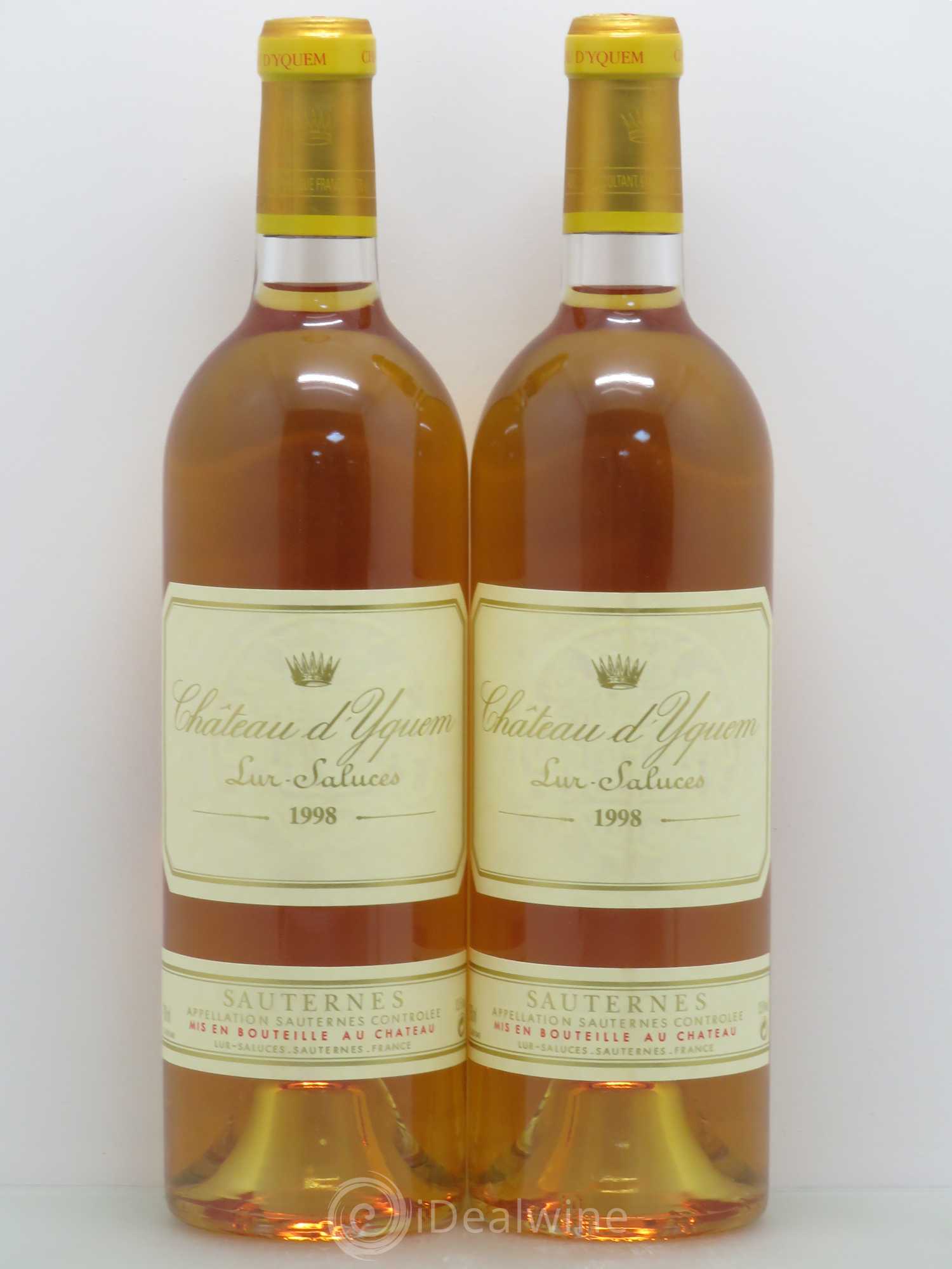 Château d' Yquem 1er Cru Classé Supérieur 1998 - Lotto di 2 bottiglie - 0