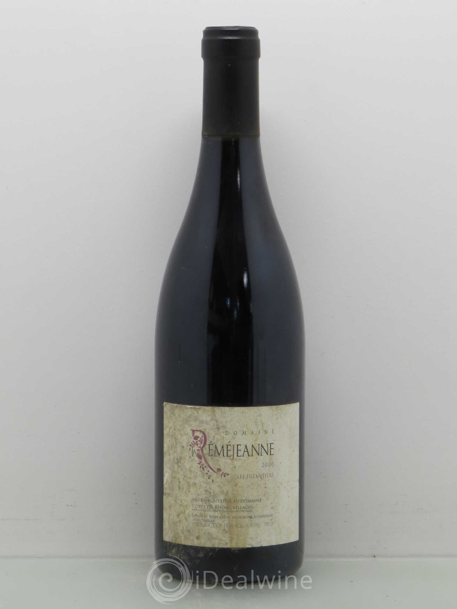 Côtes-du-Rhône Les Eglantiers Domaine Remejeanne 2000 - Posten von 1 Flasche - 0