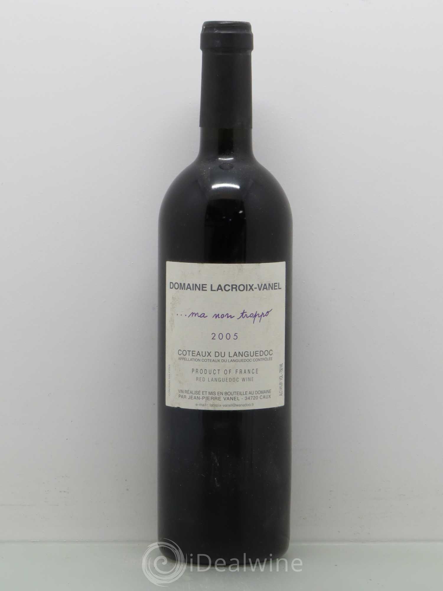 Coteaux du Languedoc Domaine Lacroix Vanel Ma Non Troppo 2005 - Posten von 1 Flasche - 0