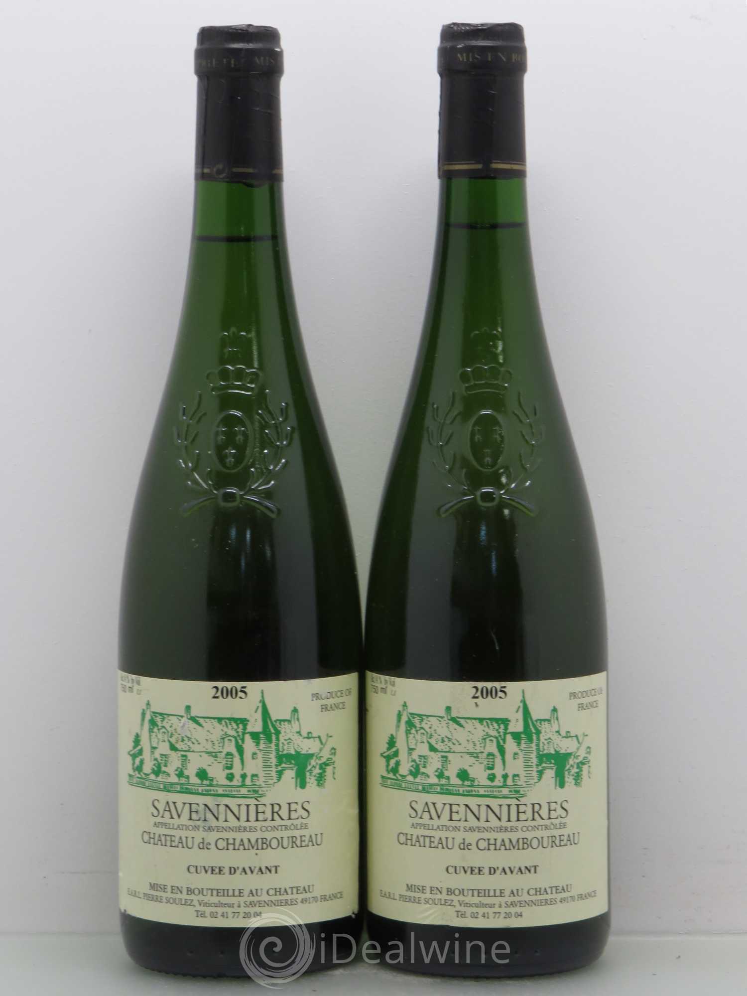 Savennières Roche aux Moines Cuvée d'avant Château de Chamboureau 2005 - Lot de 2 bouteilles - 0