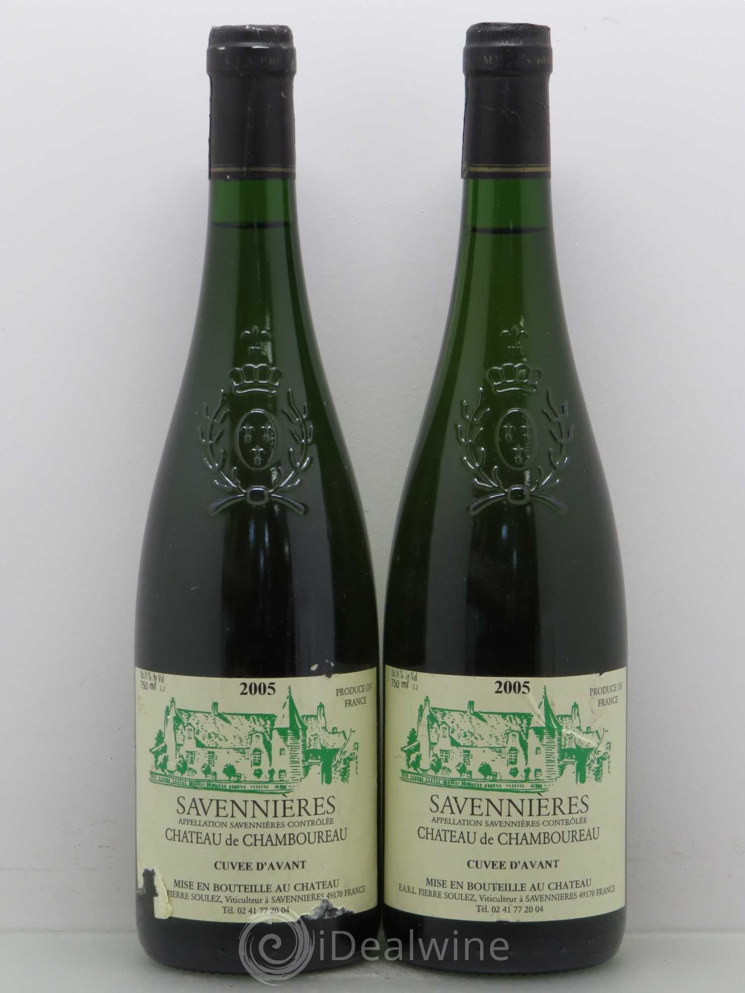 Savennières Roche aux Moines Cuvée d'avant Château de Chamboureau 2005 - Lot de 2 bouteilles - 0