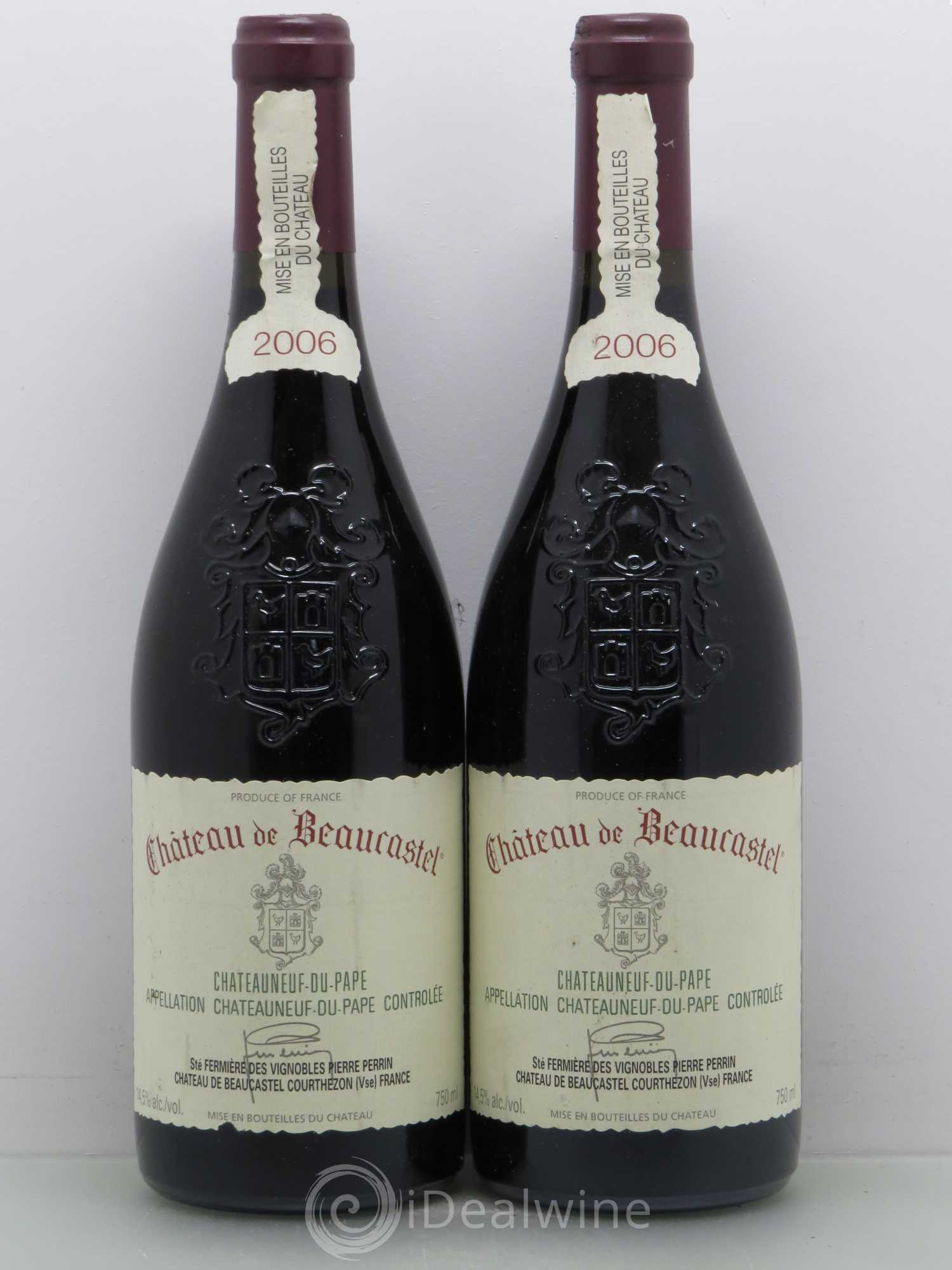 Châteauneuf-du-Pape Château de Beaucastel Famille Perrin 2006 - Lot de 2 bouteilles - 0