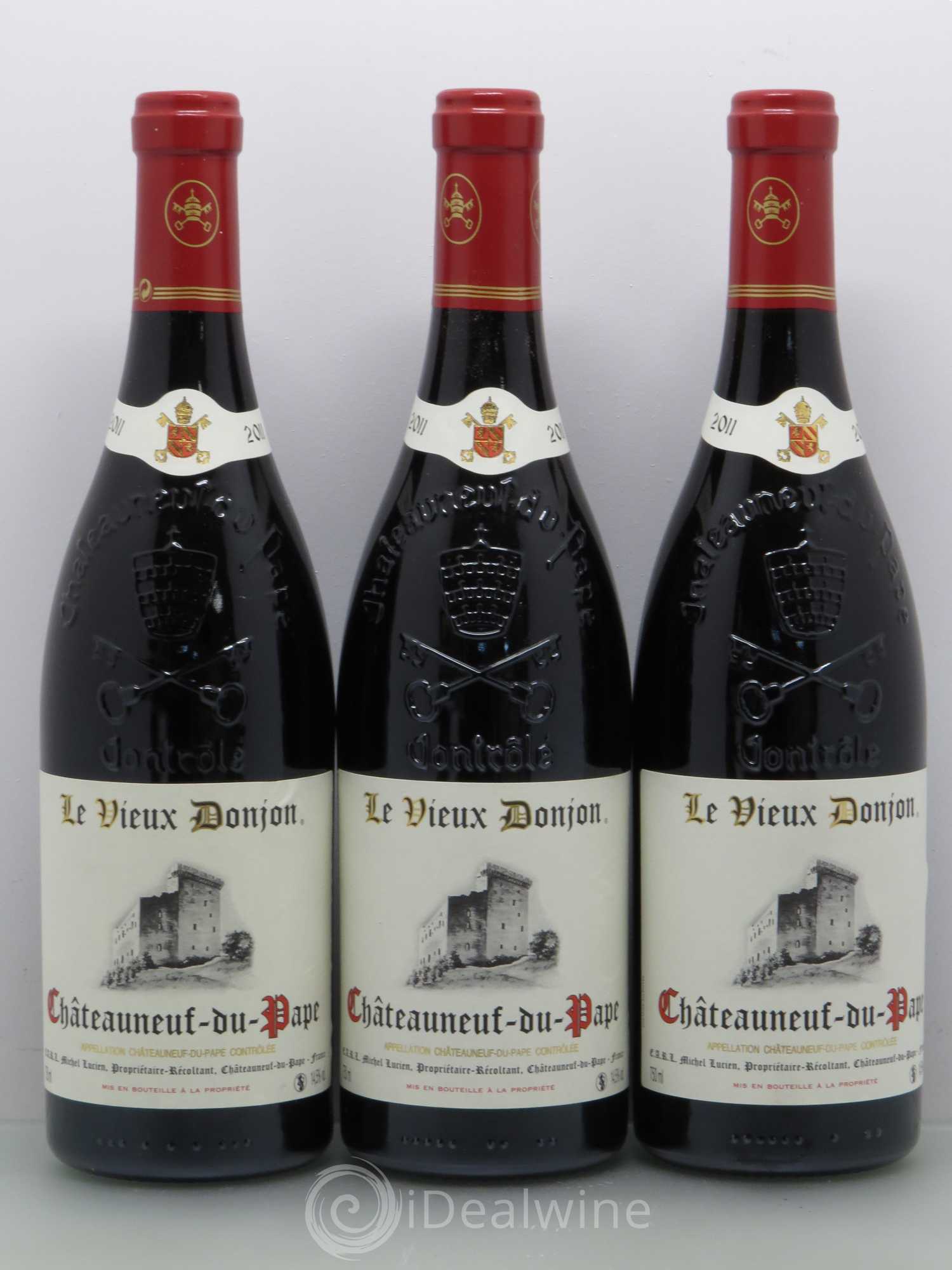 Châteauneuf-du-Pape Le Vieux Donjon Michel Lucien 2011 - Lot de 3 bouteilles - 0