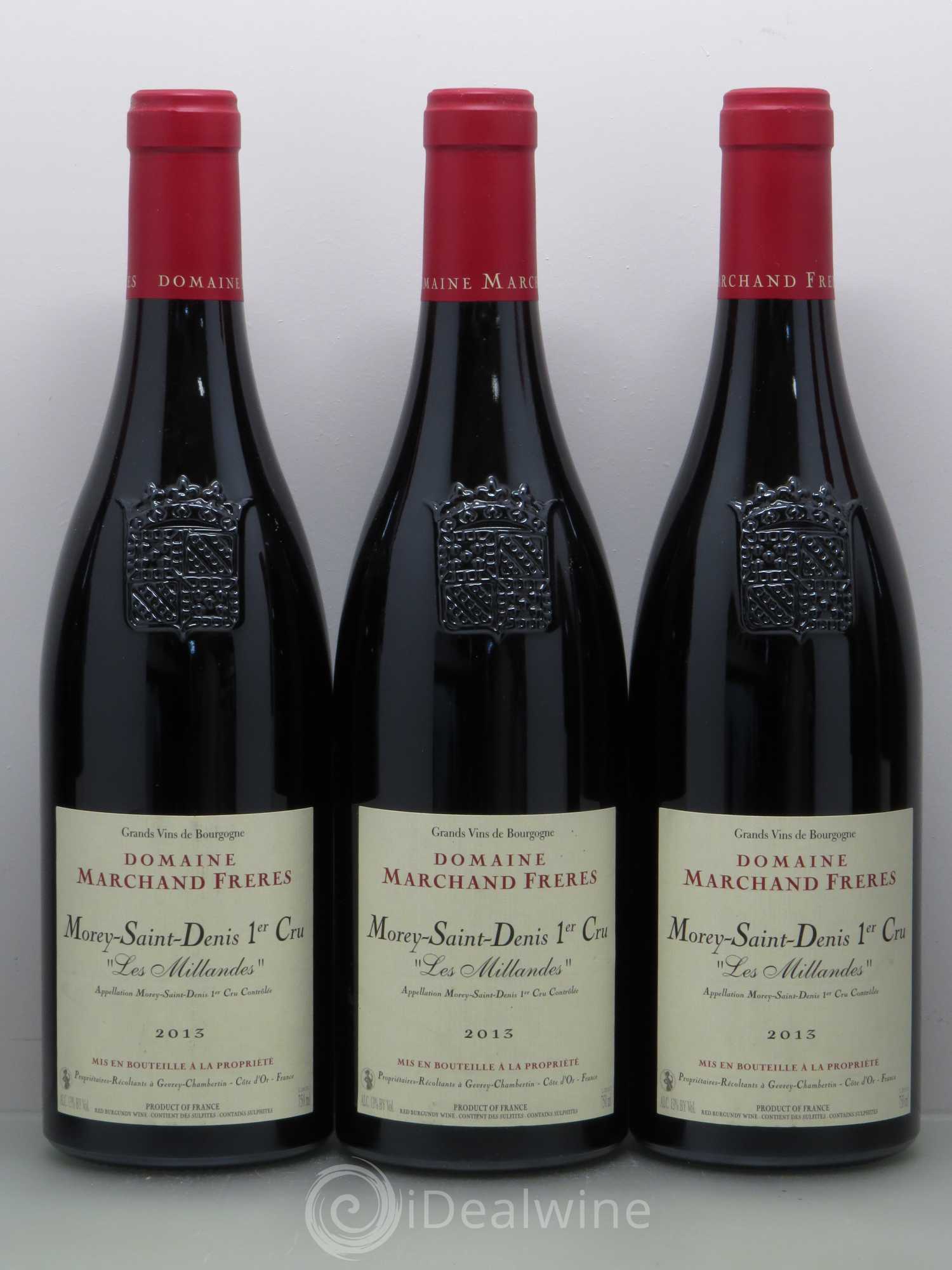 Morey Saint-Denis 1er Cru Les Millandes - Marchand 2013 - Lot of 6 bottles - 1