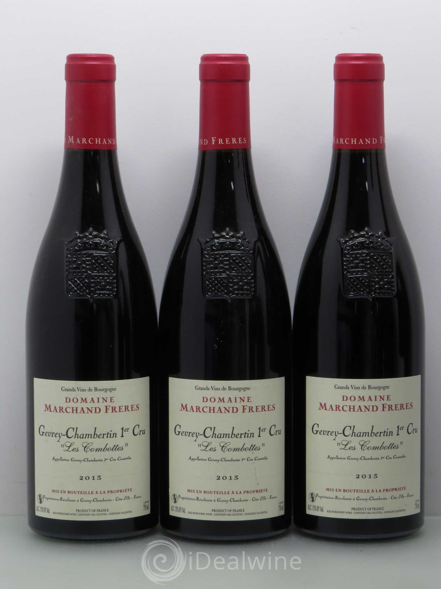 Gevrey-Chambertin 1er Cru Les Combottes - Marchand 2013 - Lot de 6 bouteilles - 1