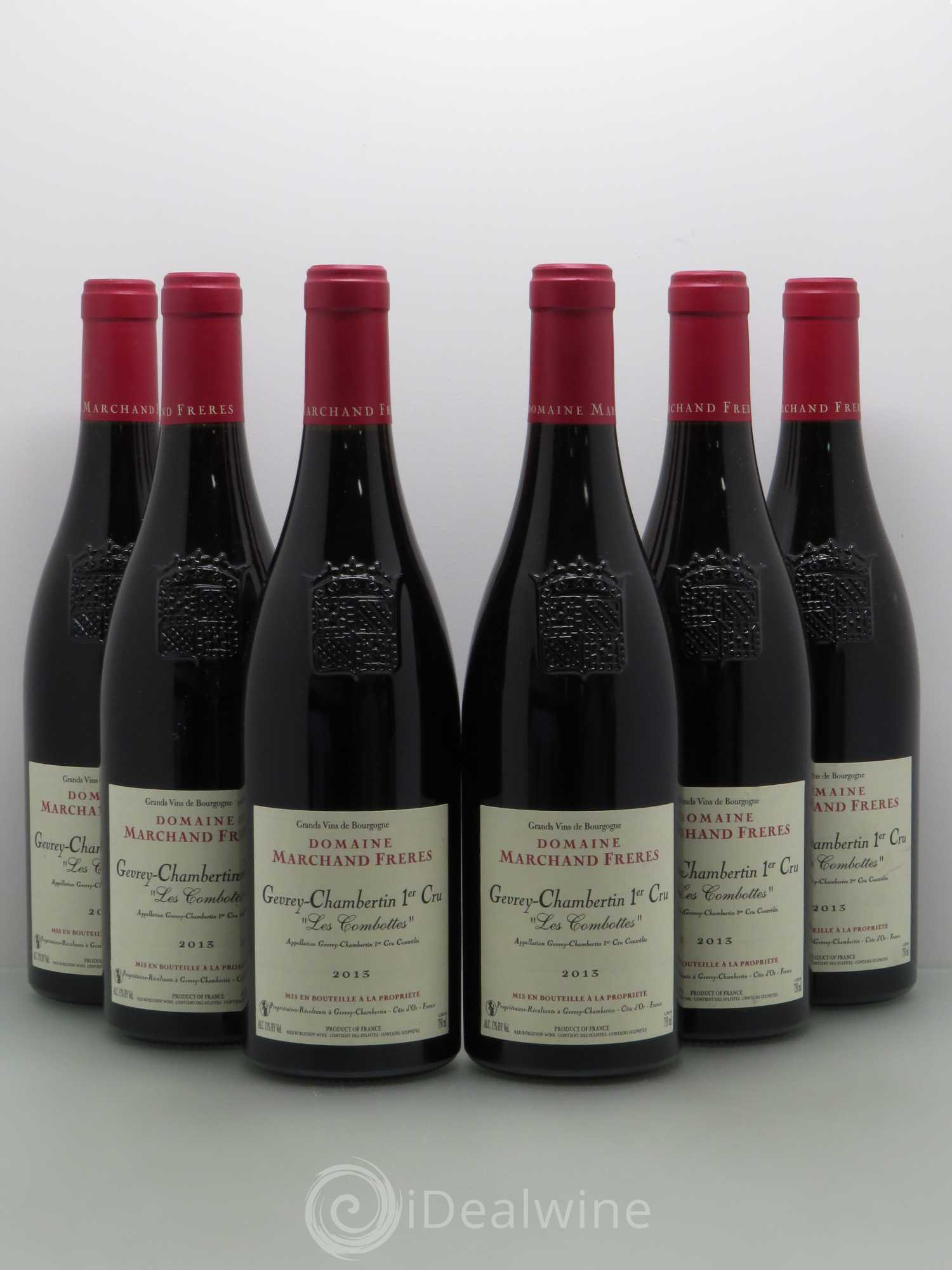Gevrey-Chambertin 1er Cru Les Combottes - Marchand 2013 - Lot de 6 bouteilles - 0