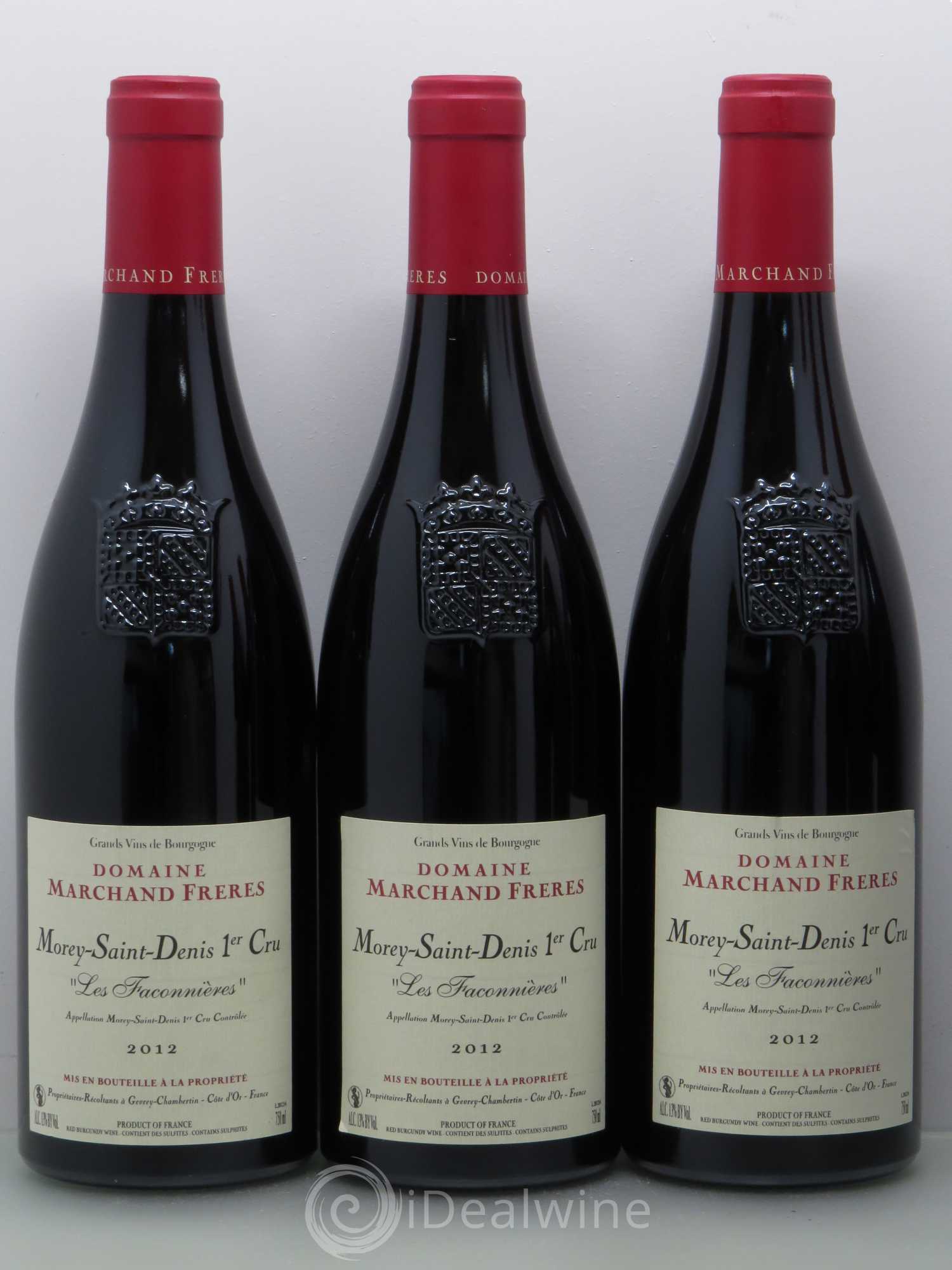 Morey-Saint-Denis 1er Cru Les Faconiers - Marchand 2012 - Posten von 6 Flaschen - 1