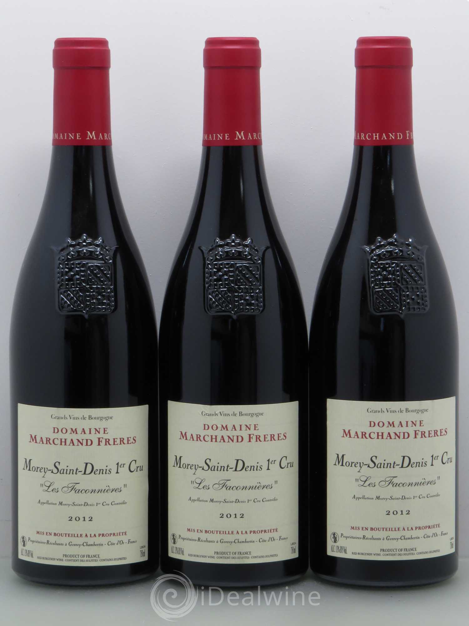 Morey-Saint-Denis 1er Cru Les Faconiers - Marchand 2012 - Posten von 6 Flaschen - 2