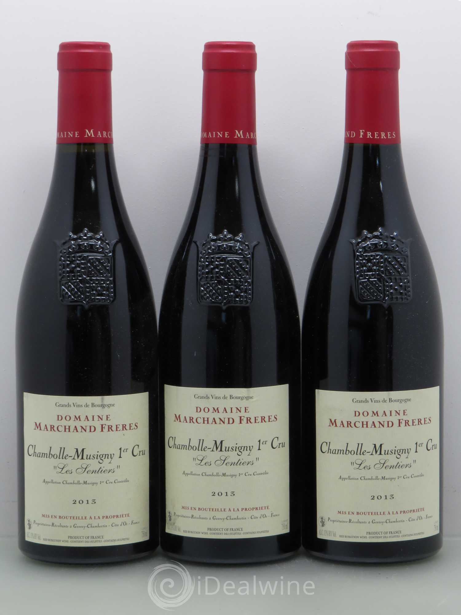 Chambolle-Musigny 1er Cru Les Sentiers - Marchand 2013 - Posten von 6 Flaschen - 2
