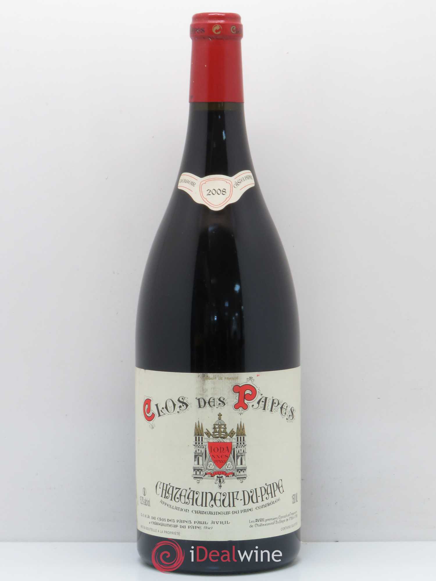 Châteauneuf-du-Pape Clos des Papes - Paul Avril 2008 - Lot de 1 magnum - 0