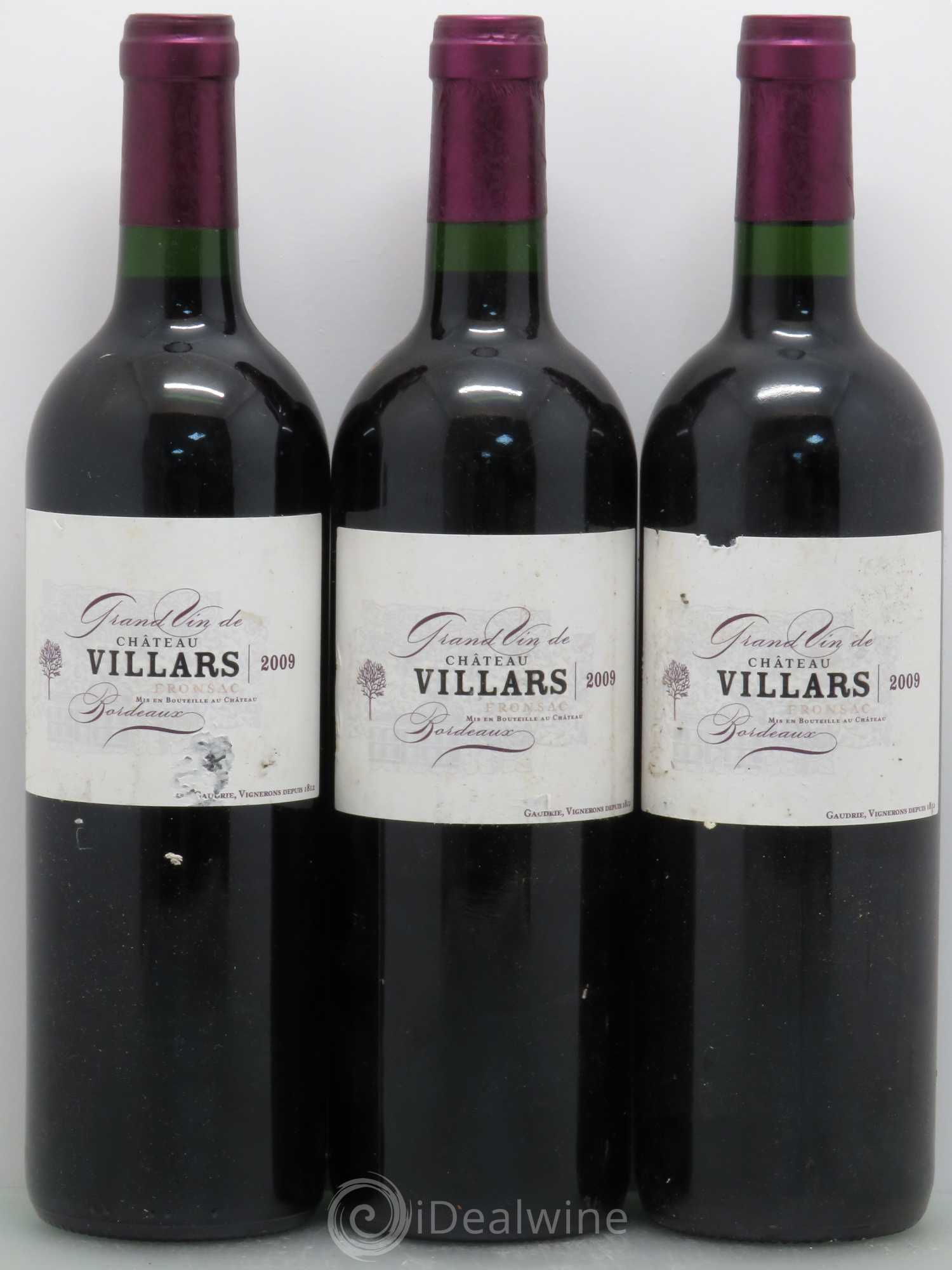 Bordeaux Château Villars 2009 - Lot de 6 bouteilles - 2