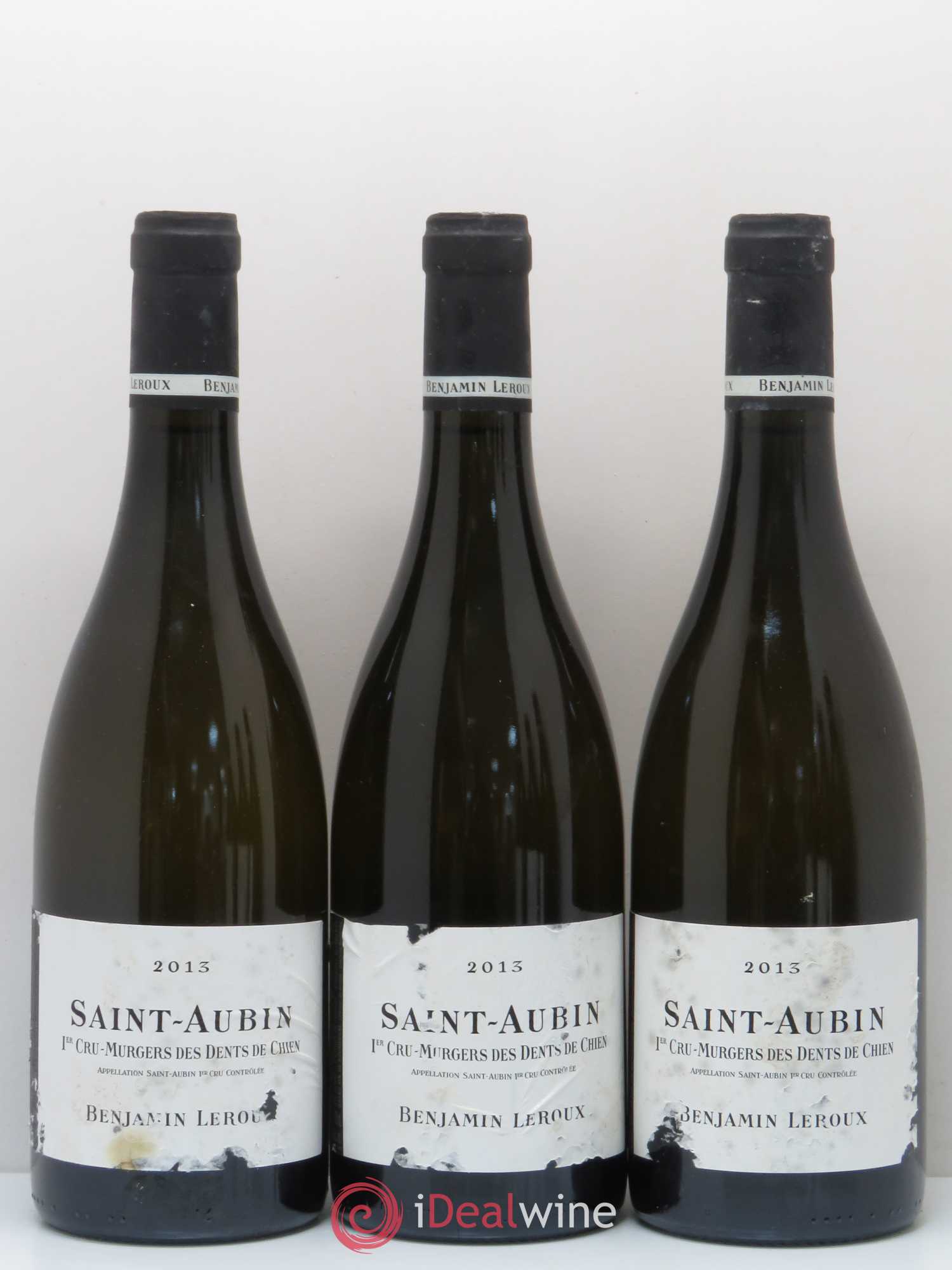 Saint-Aubin 1er Cru Murgers des Dents de Chien Domaine Benjamin Leroux 2013 - Posten von 6 Flaschen - 2