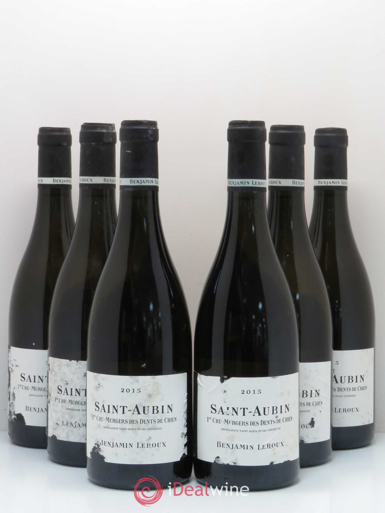 Saint-Aubin 1er Cru Murgers des Dents de Chien Domaine Benjamin Leroux 2013 - Posten von 6 Flaschen - 0
