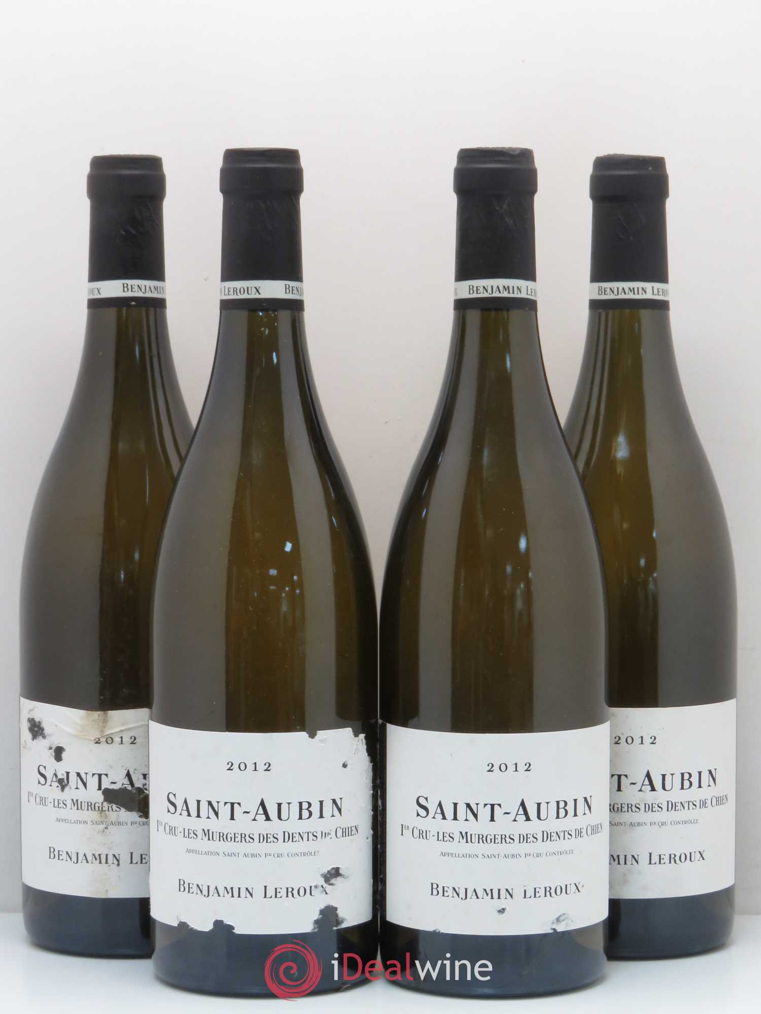 Saint-Aubin 1er Cru Murgers des Dents de Chien Domaine Benjamin Leroux 2012 - Posten von 4 Flaschen - 0