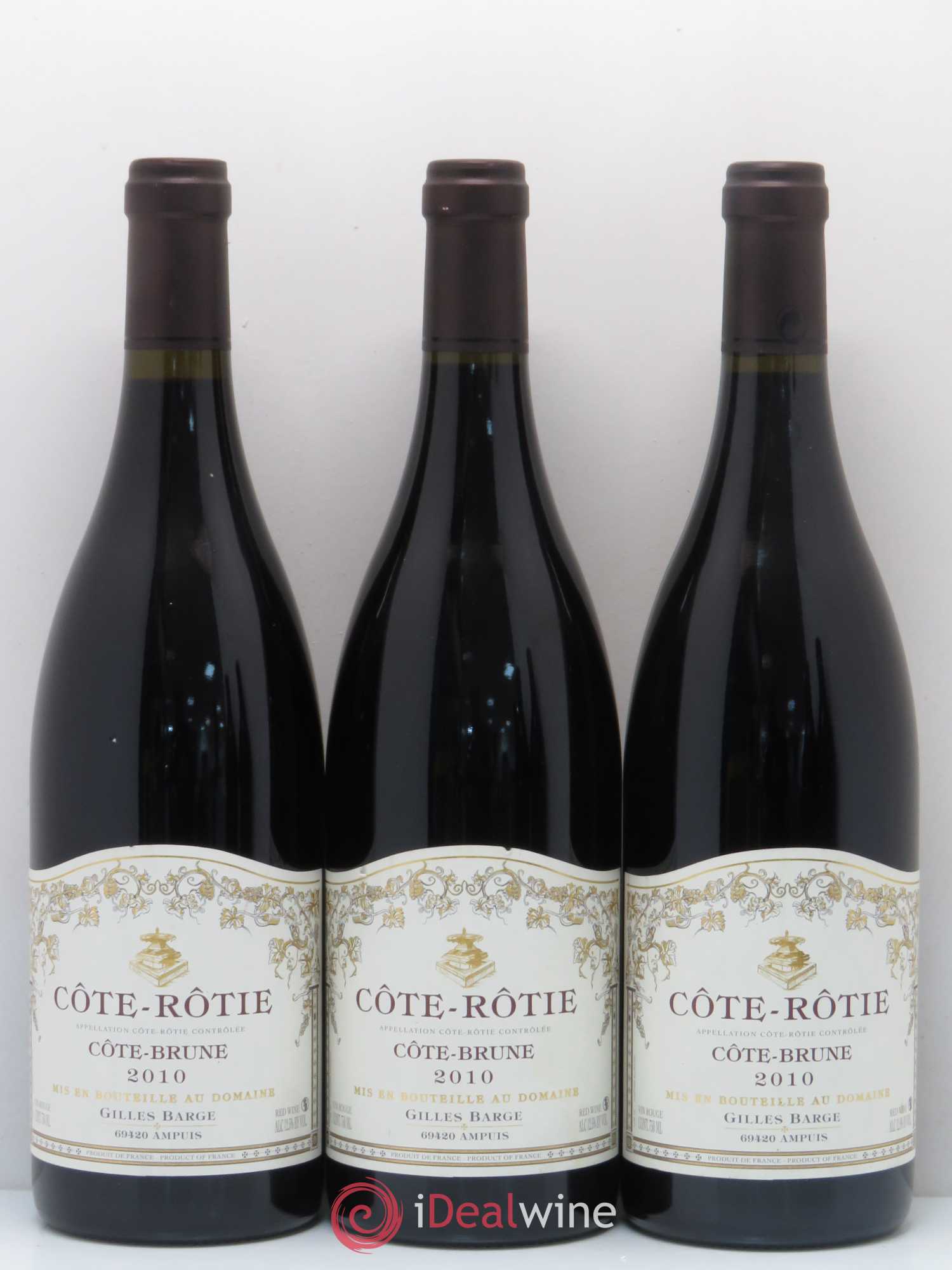 Côte-Rôtie Côte Brune Domaine Gilles Barge 2010 - Posten von 5 Flaschen - 1