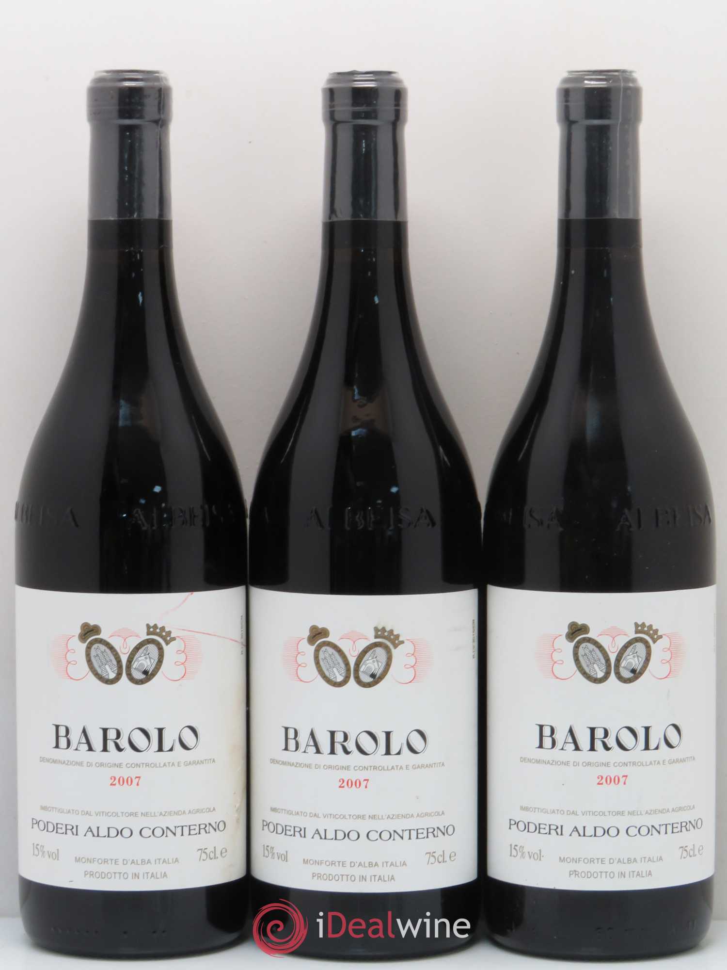 Barolo DOCG Aldo Conterno 2007 - Lot de 3 bouteilles - 0