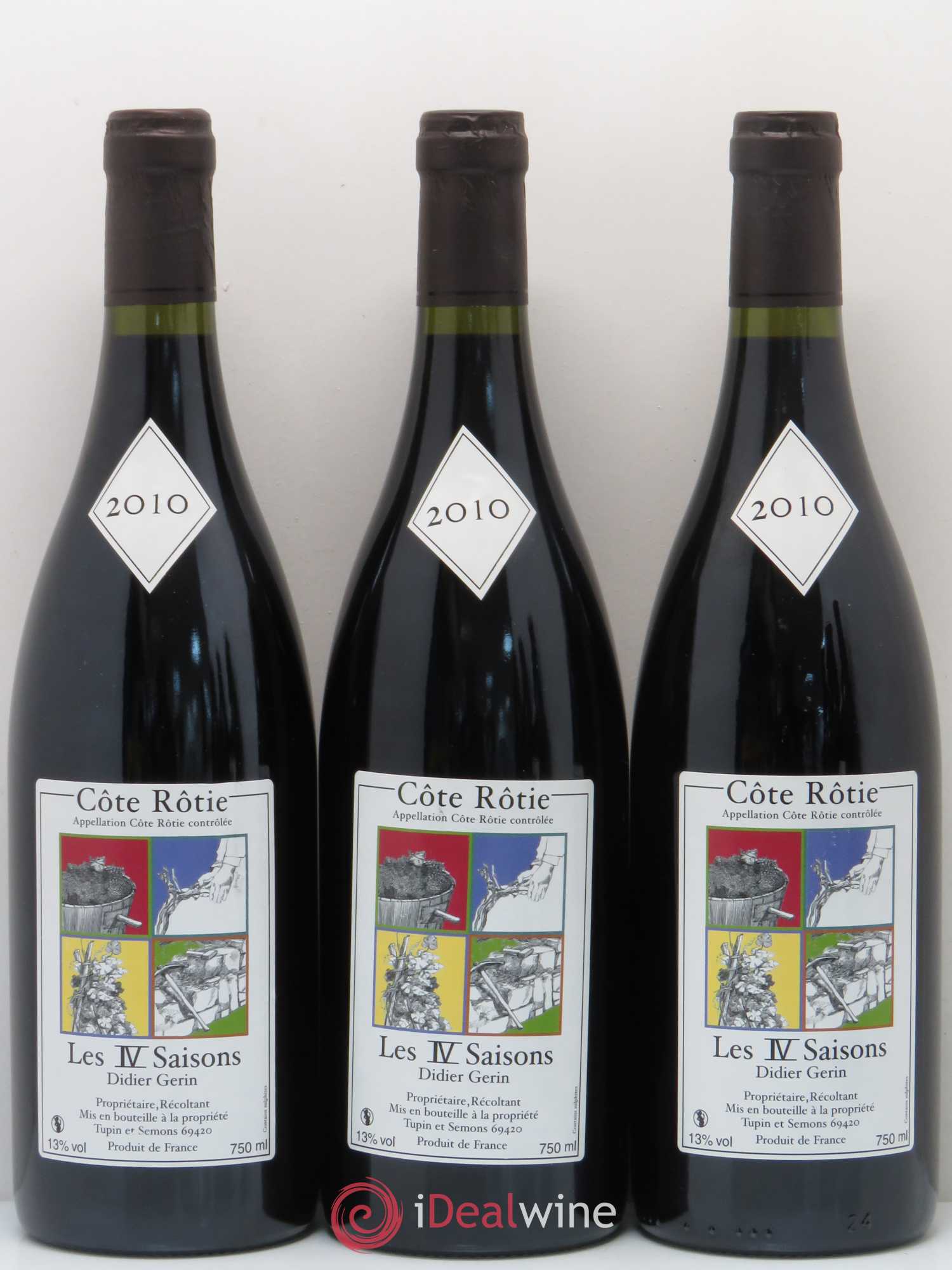 Côte-Rôtie Les IV Saisons Domaine Didier Gerin  2010 - Lot de 6 bouteilles - 1