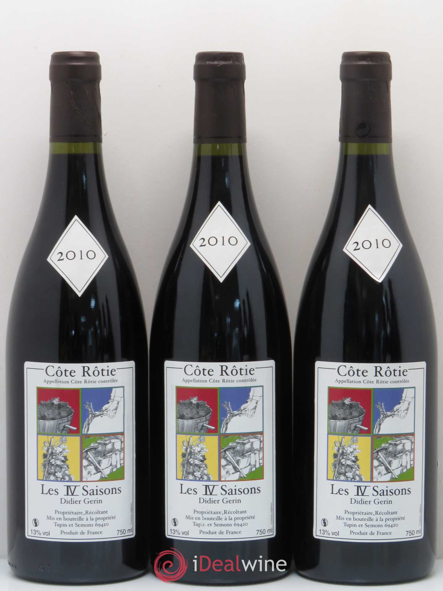 Côte-Rôtie Les IV Saisons Domaine Didier Gerin  2010 - Lot de 6 bouteilles - 2