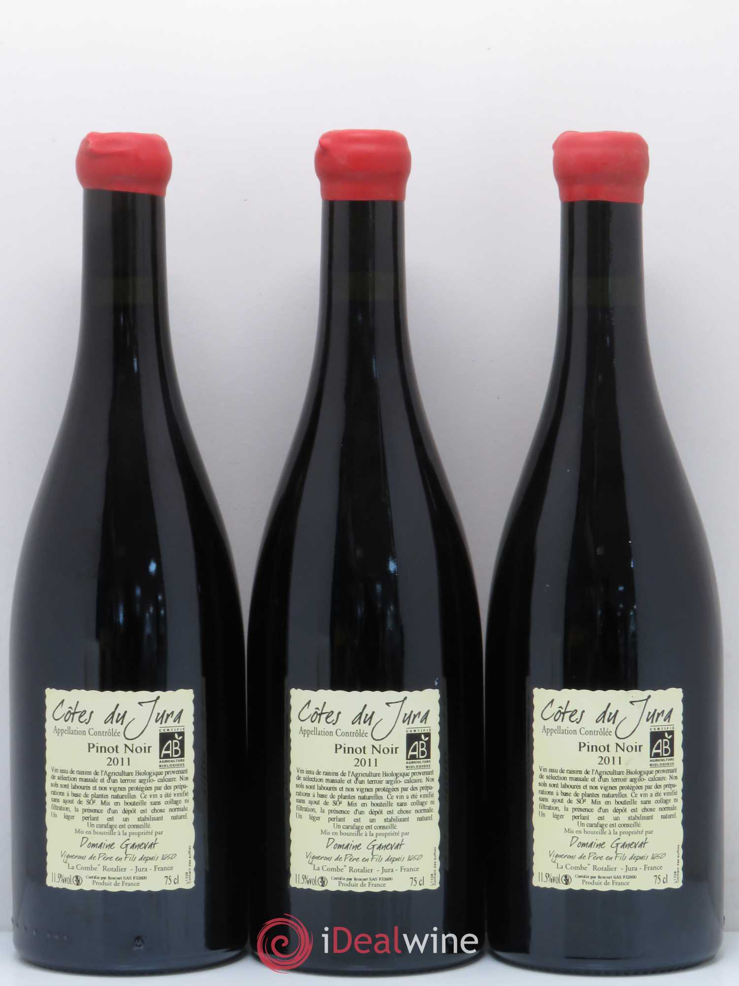 Côtes du Jura Cuvée Julien Jean-François Ganevat (Domaine) 2011 - Lot de 3 bouteilles - 1