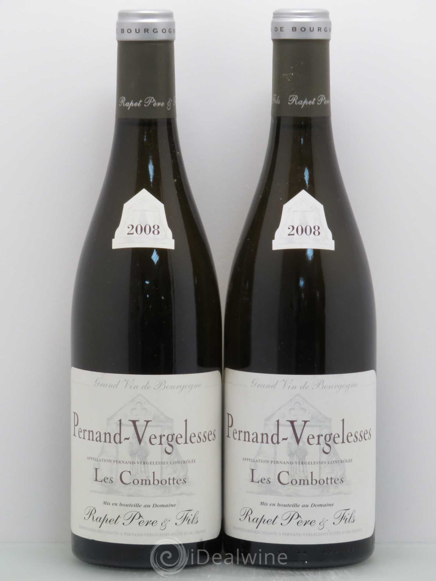 Pernand-Vergelesses Les Combottes Rapet Père & Fils 2008 - Lot de 2 bouteilles - 0