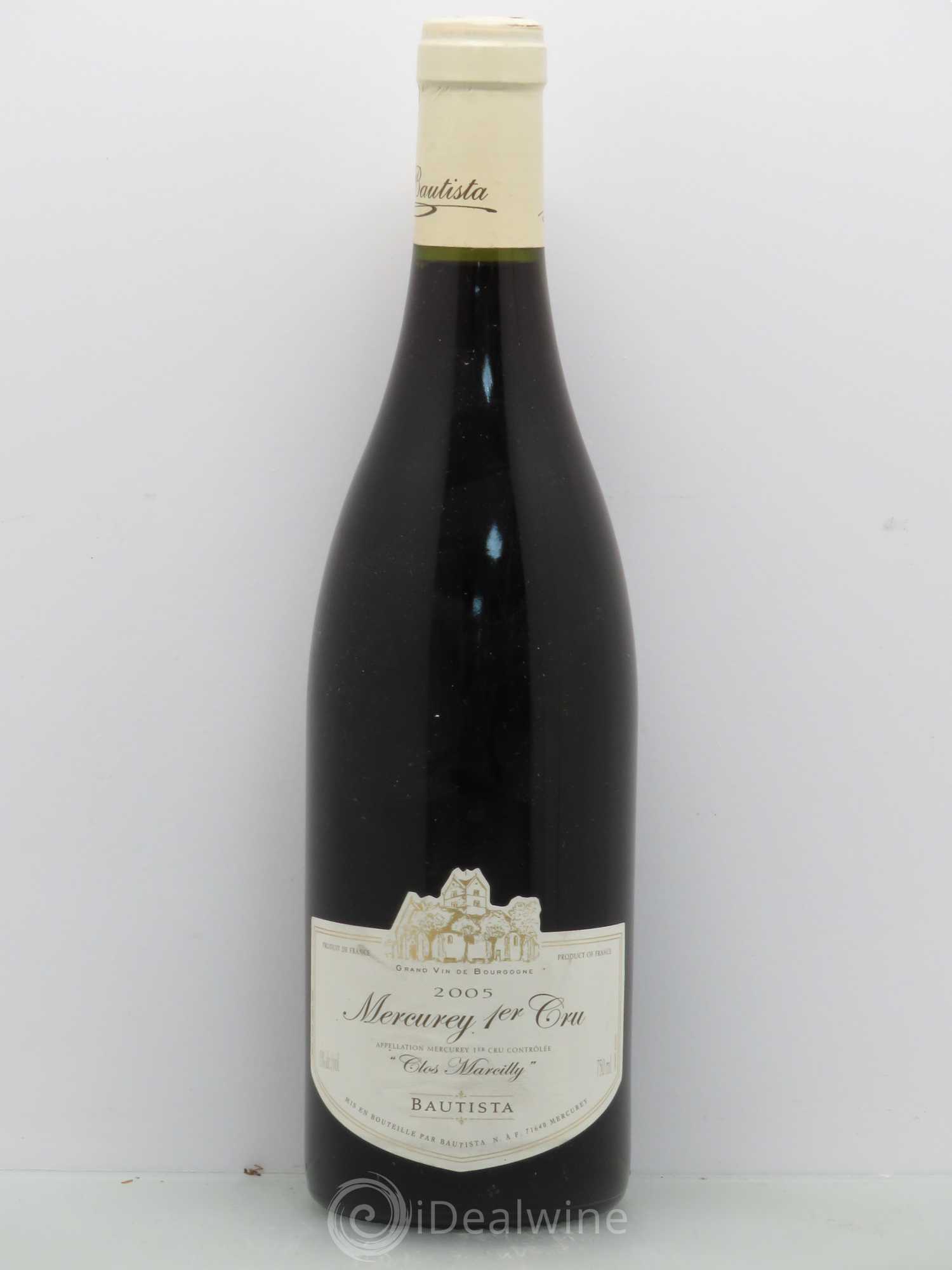 Mercurey 1er Cru Clos Marcilly - Domaine Bautista 2005 - Posten von 1 Flasche - 0