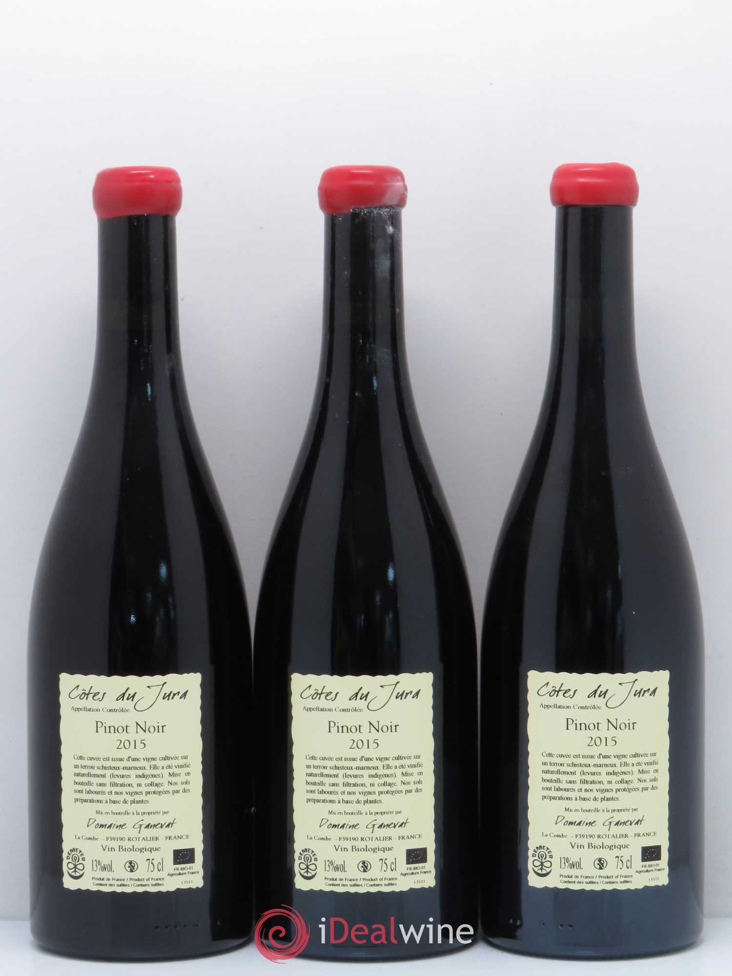 Côtes du Jura Pinot Noir En Billat  Jean-François Ganevat (Domaine) 2015 - Lot de 3 bouteilles - 1